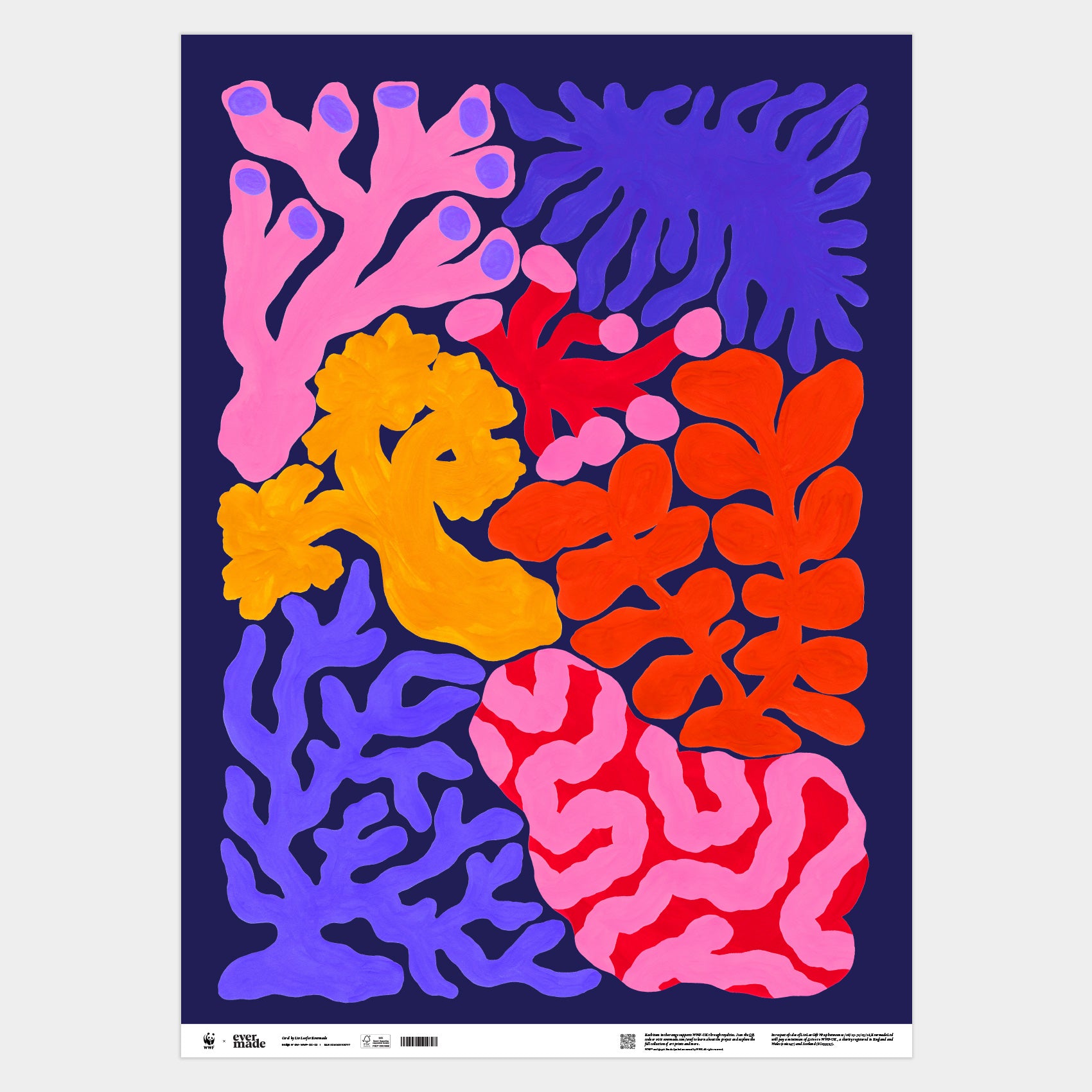 Evermade x Liv Lee - Coral WWF Luxury Gift Wrap (2 Sheets)