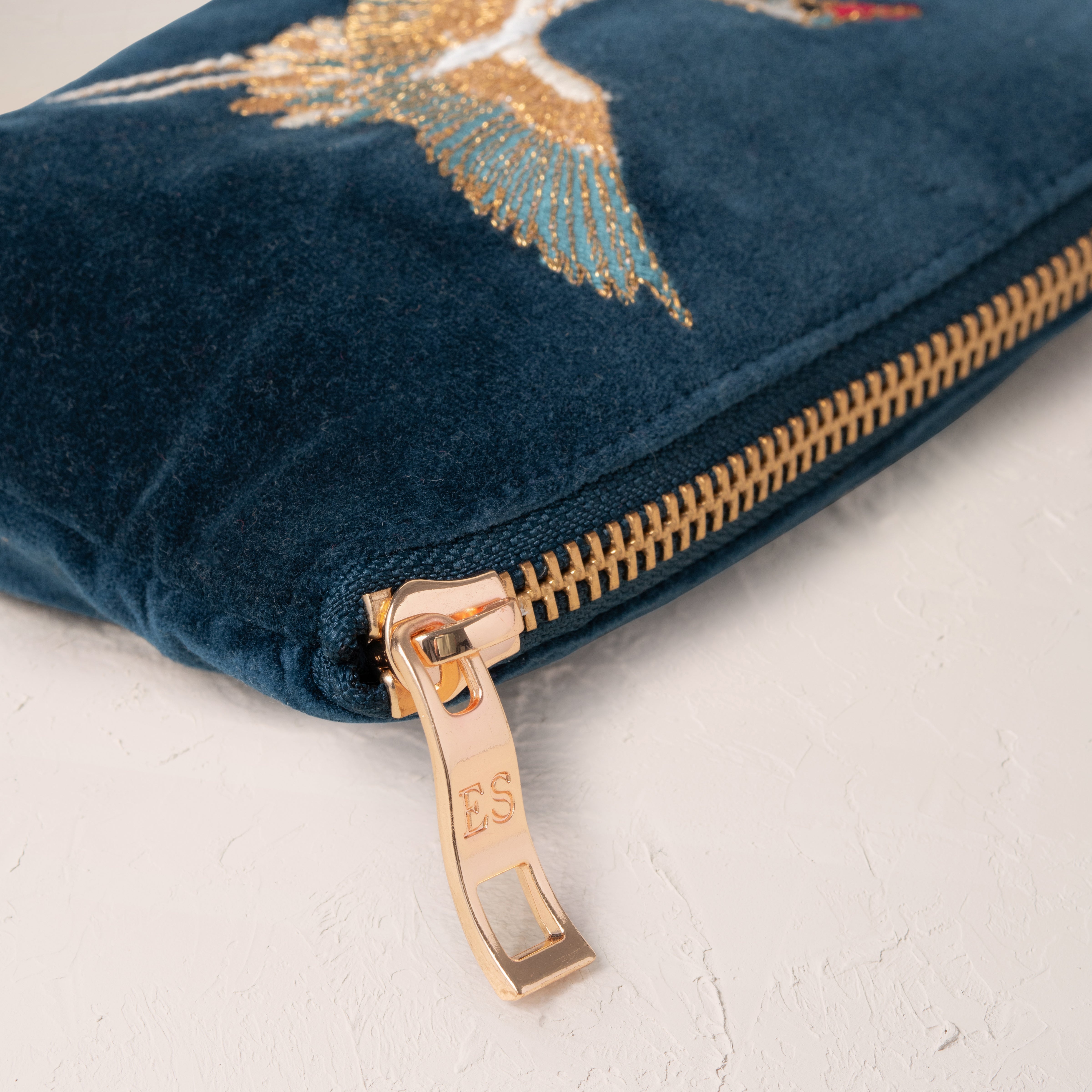 Cranes Coin Purse - Ink Blue