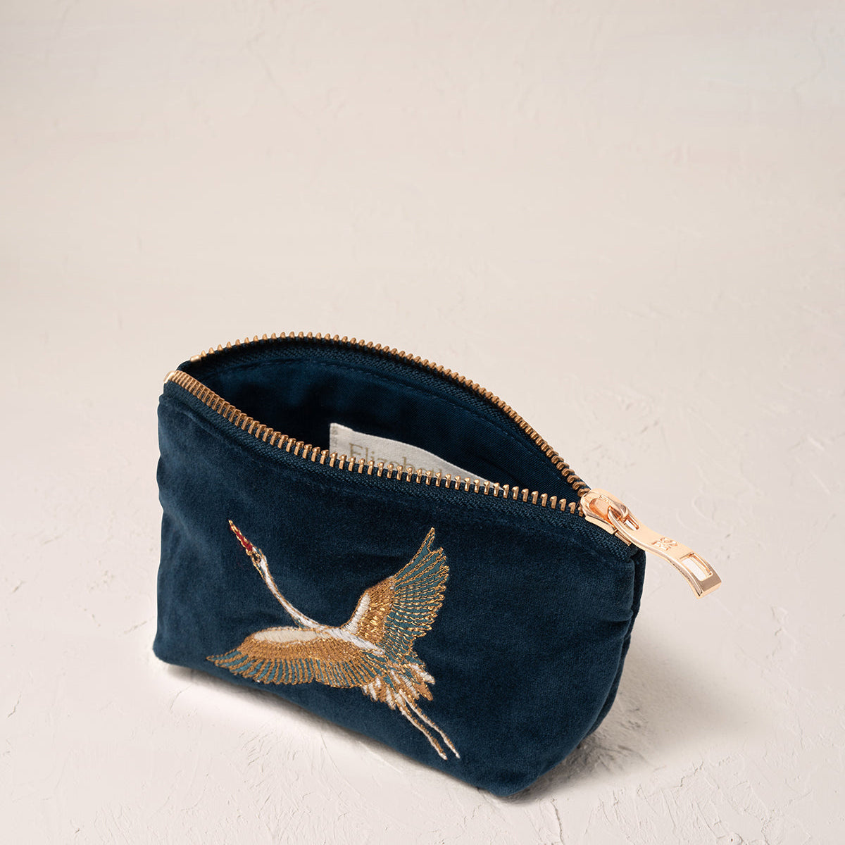 Cranes Coin Purse - Ink Blue