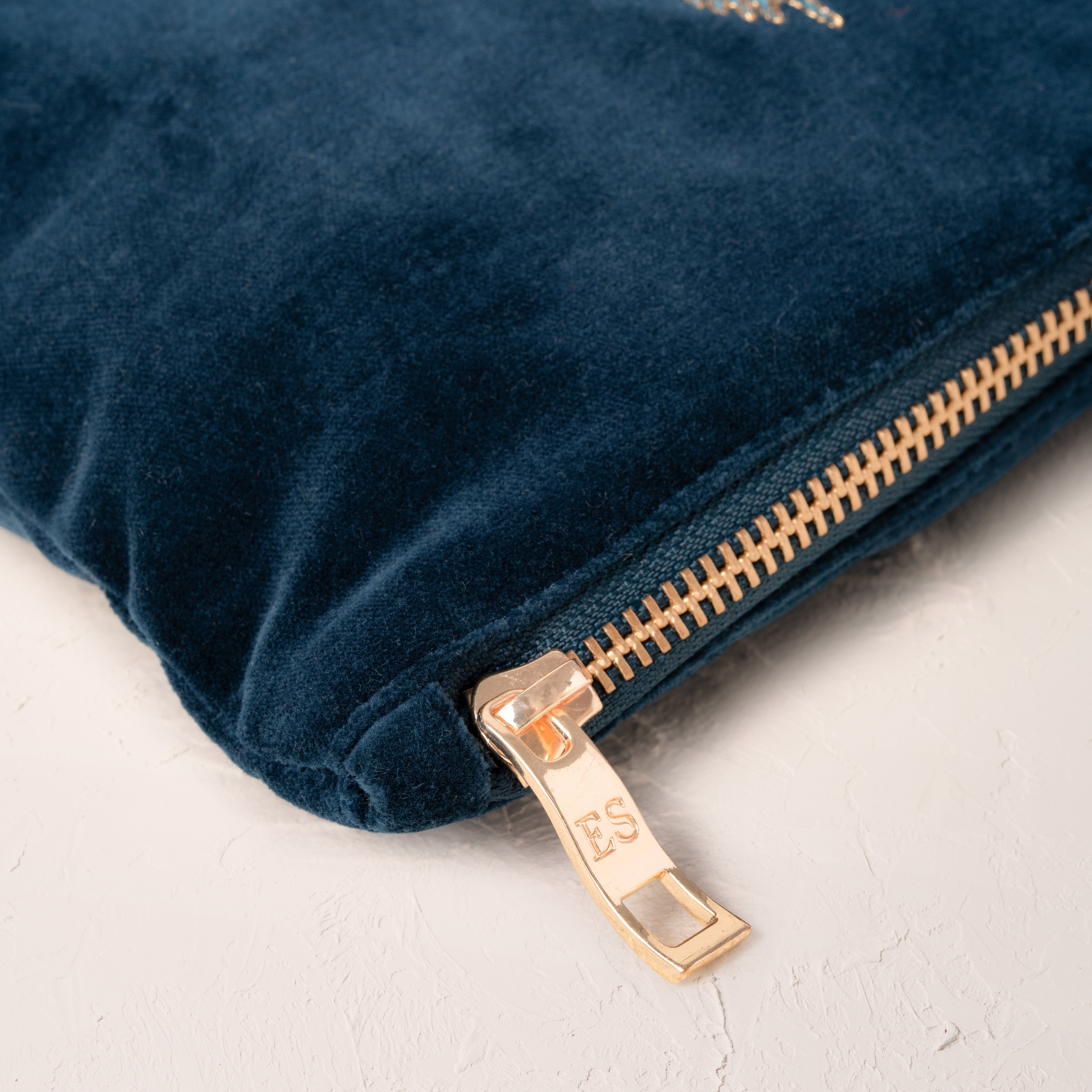 Cranes Mini Pouch - Ink Blue