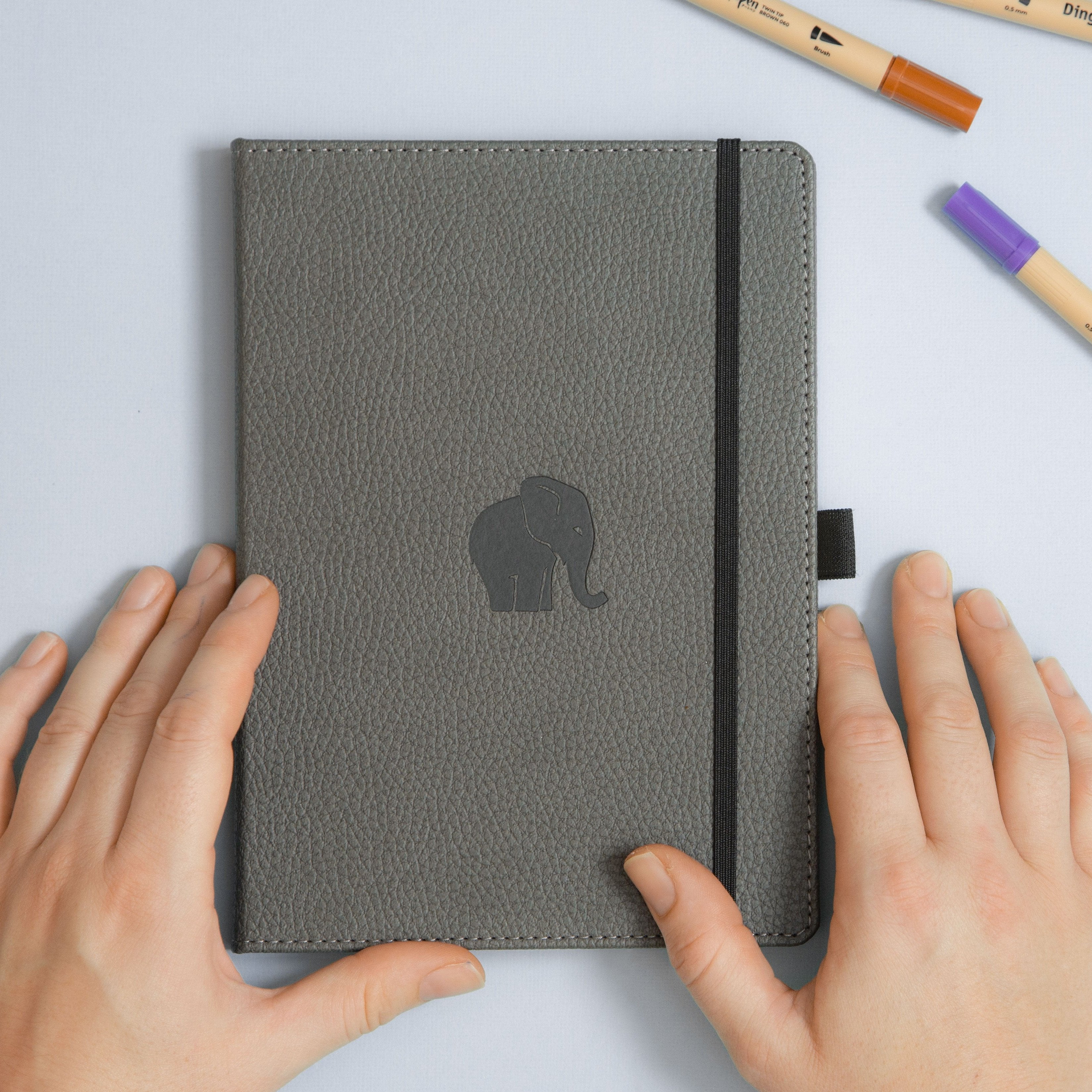 Dingbats Grey Elephant A5 Notebook