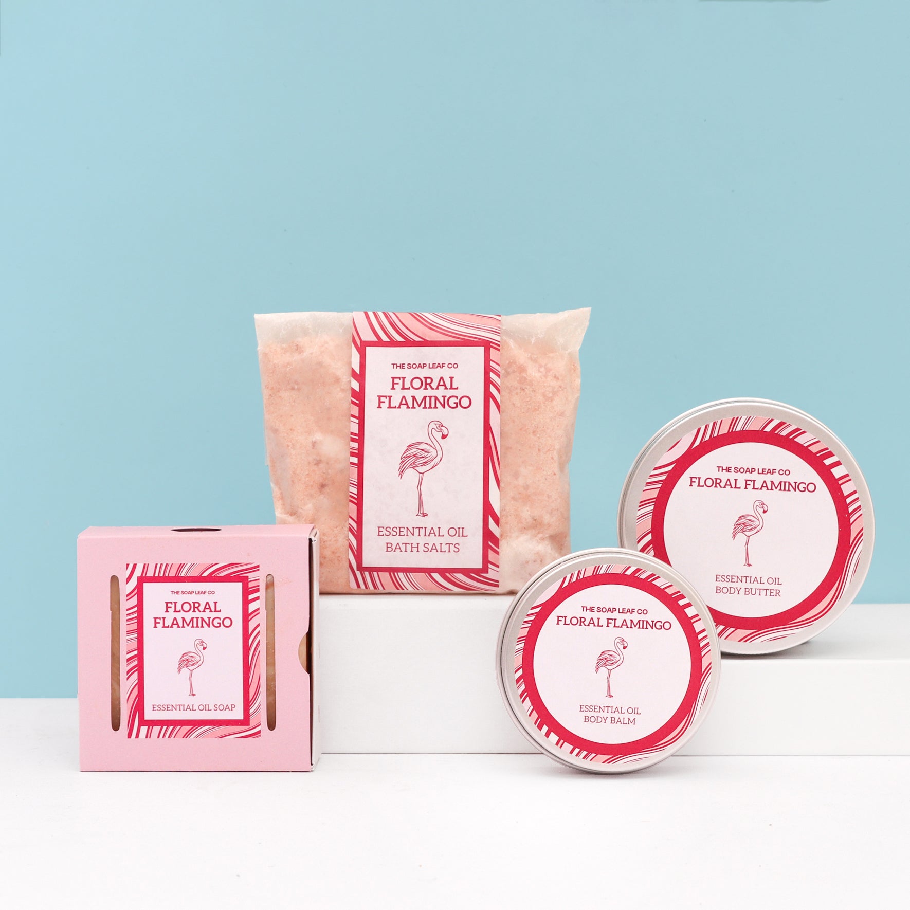 Floral Flamingo Bath Gift Set