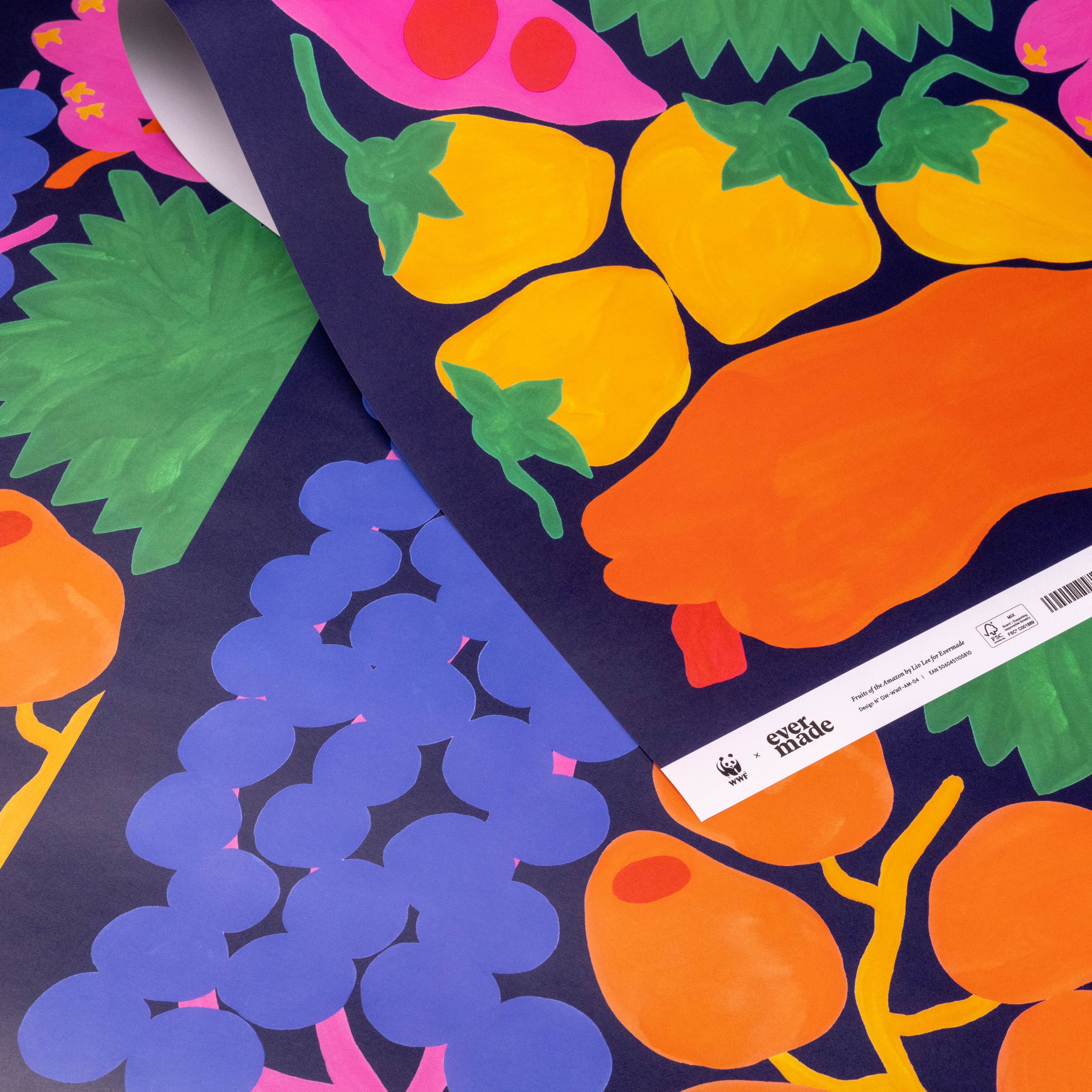 Evermade x Liv Lee - Fruits of the Amazon WWF Luxury Gift Wrap (2 Sheets)
