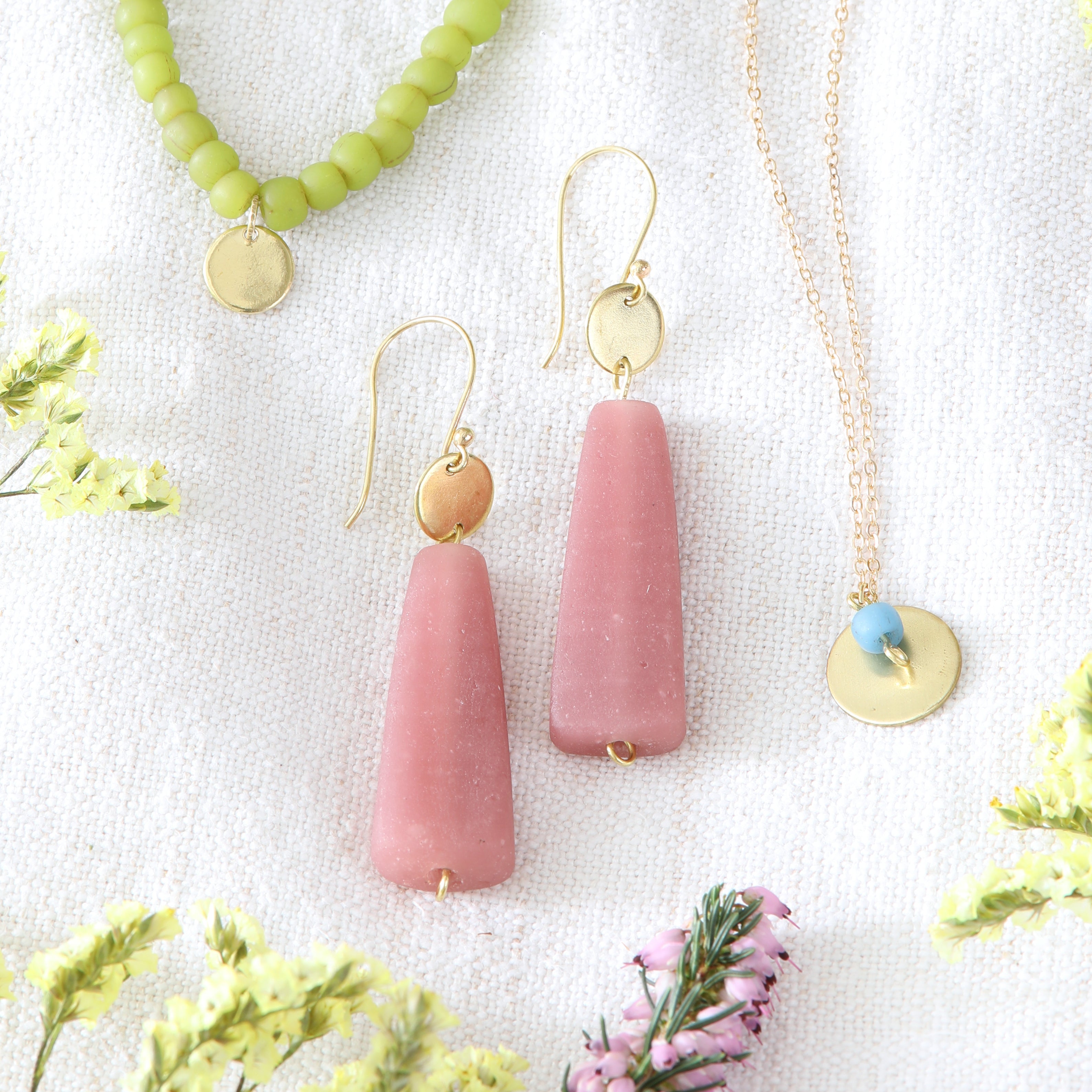 Garden Large Earrings - Pink