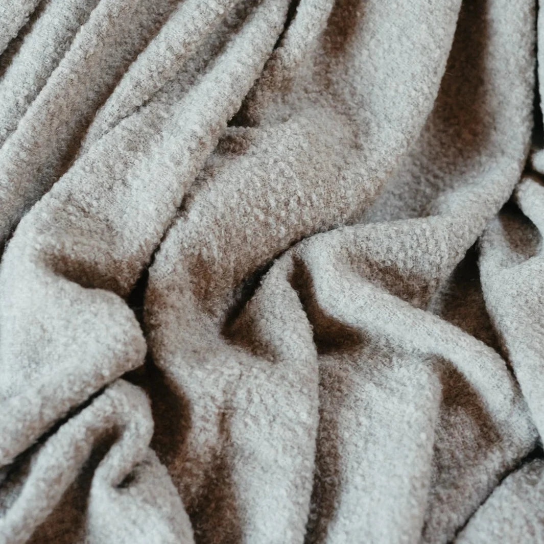 Alpaca Oversized Scarf in Grey Melange