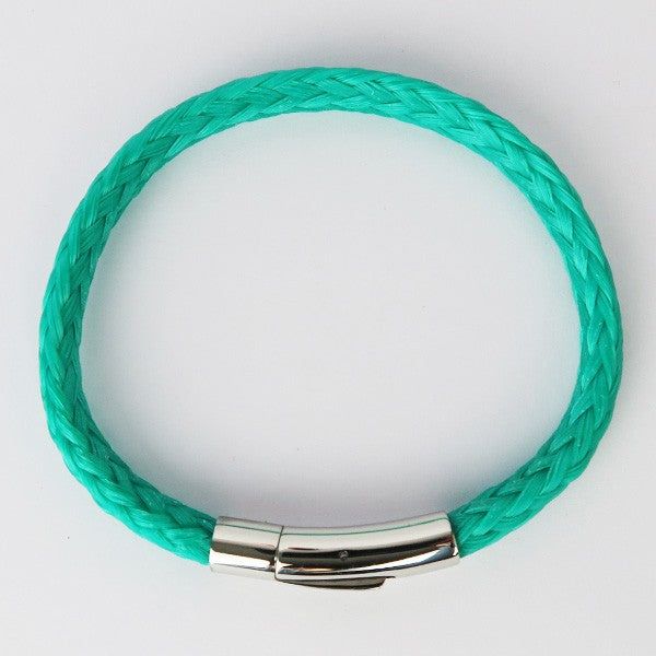 Top view of the bracelet on white surface