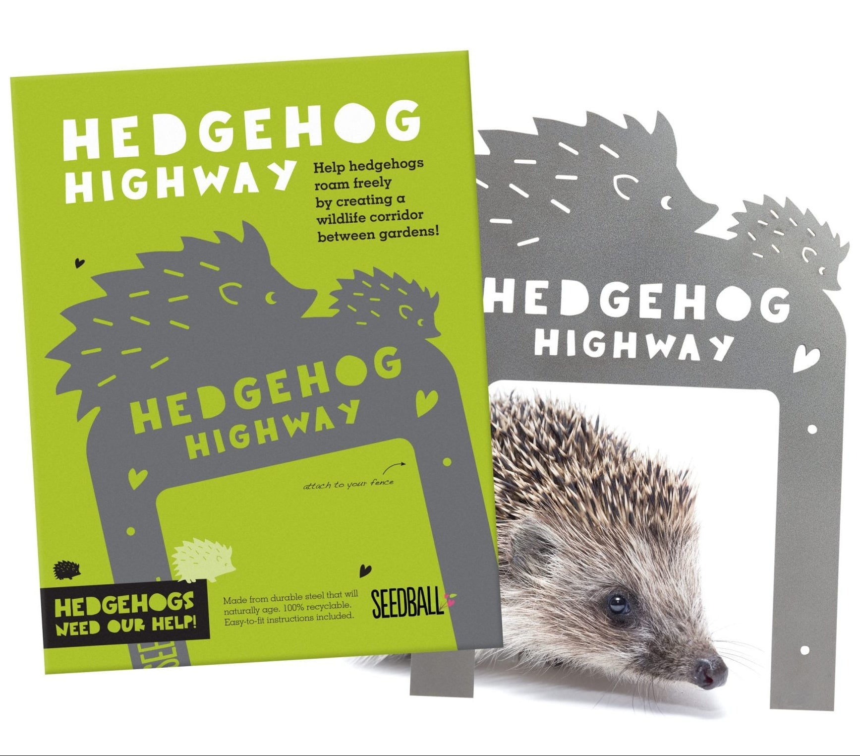 Seedball Hedgehog Highway Sign