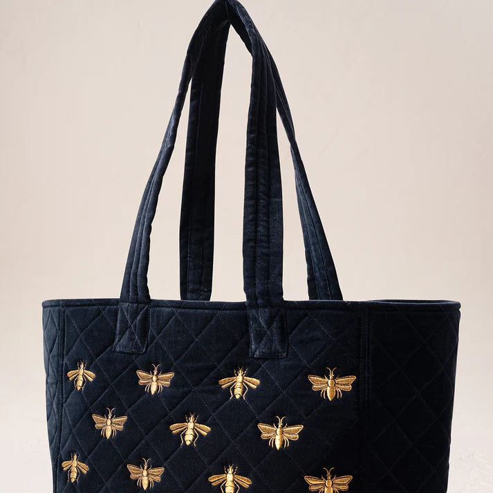 Honey bee Tote Bag - Charcoal