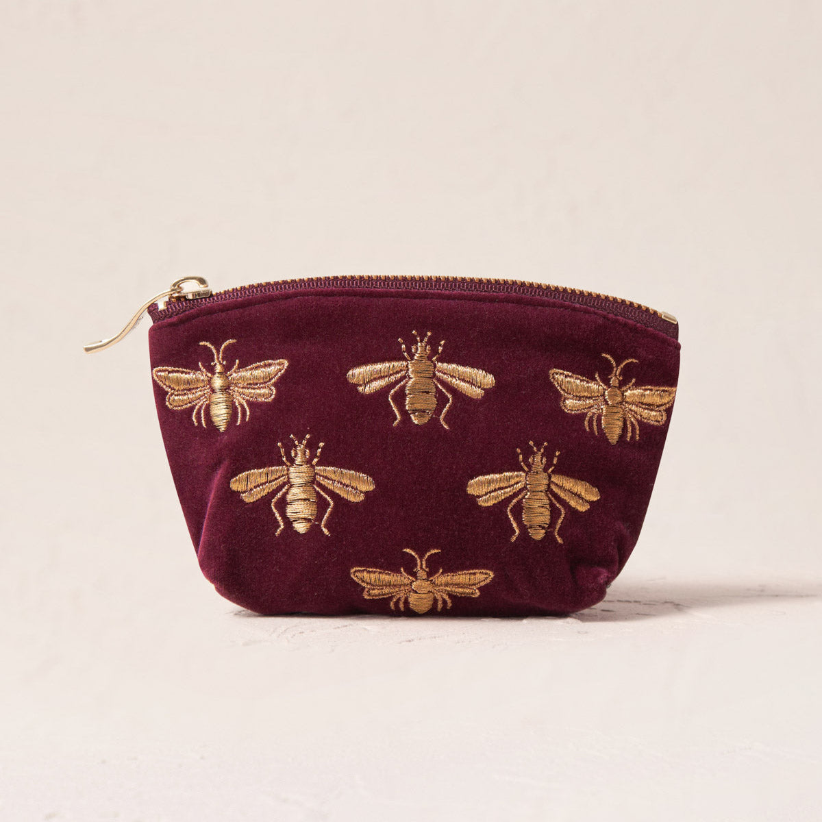 Honey Bee Coin Purse - Plum