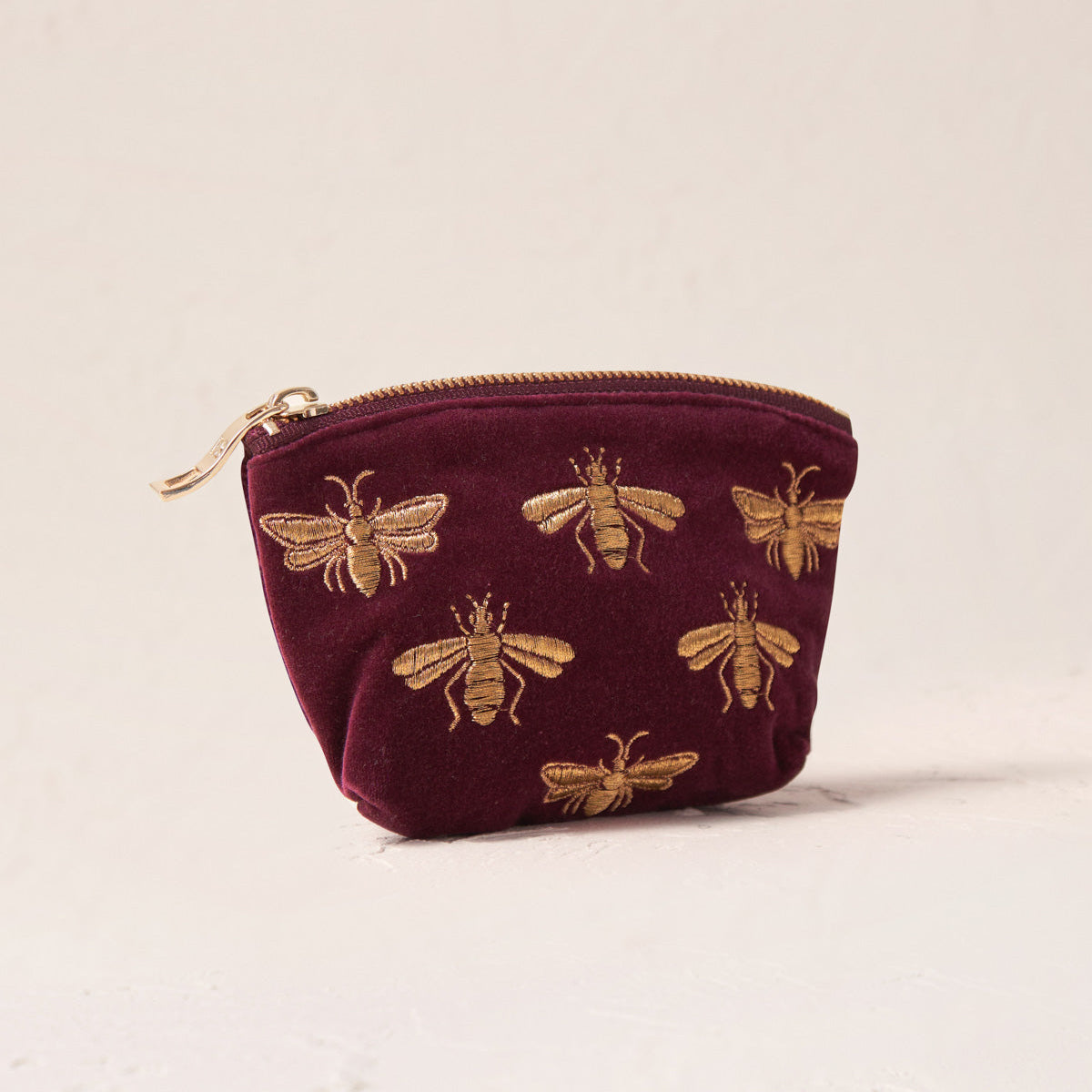 Honey Bee Coin Purse - Plum