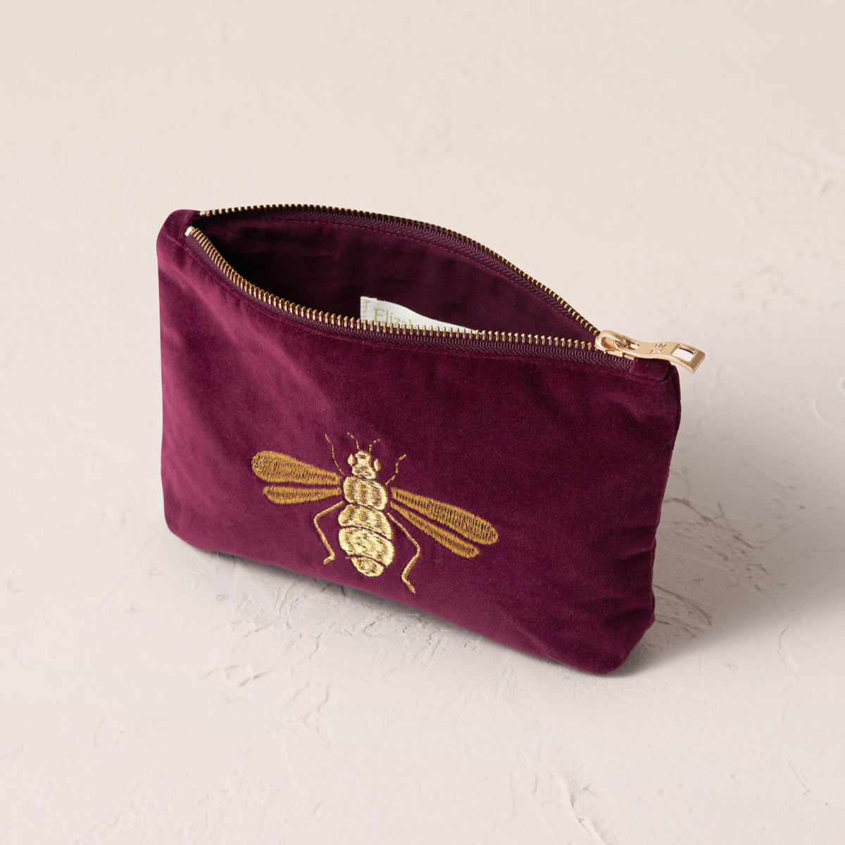 Honey Bee Mini Pouch - Plum
