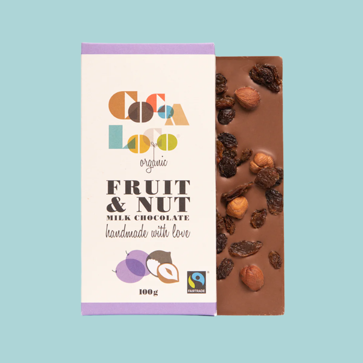 Cocoa Loco Organic Fruit & Nut Bar 100g