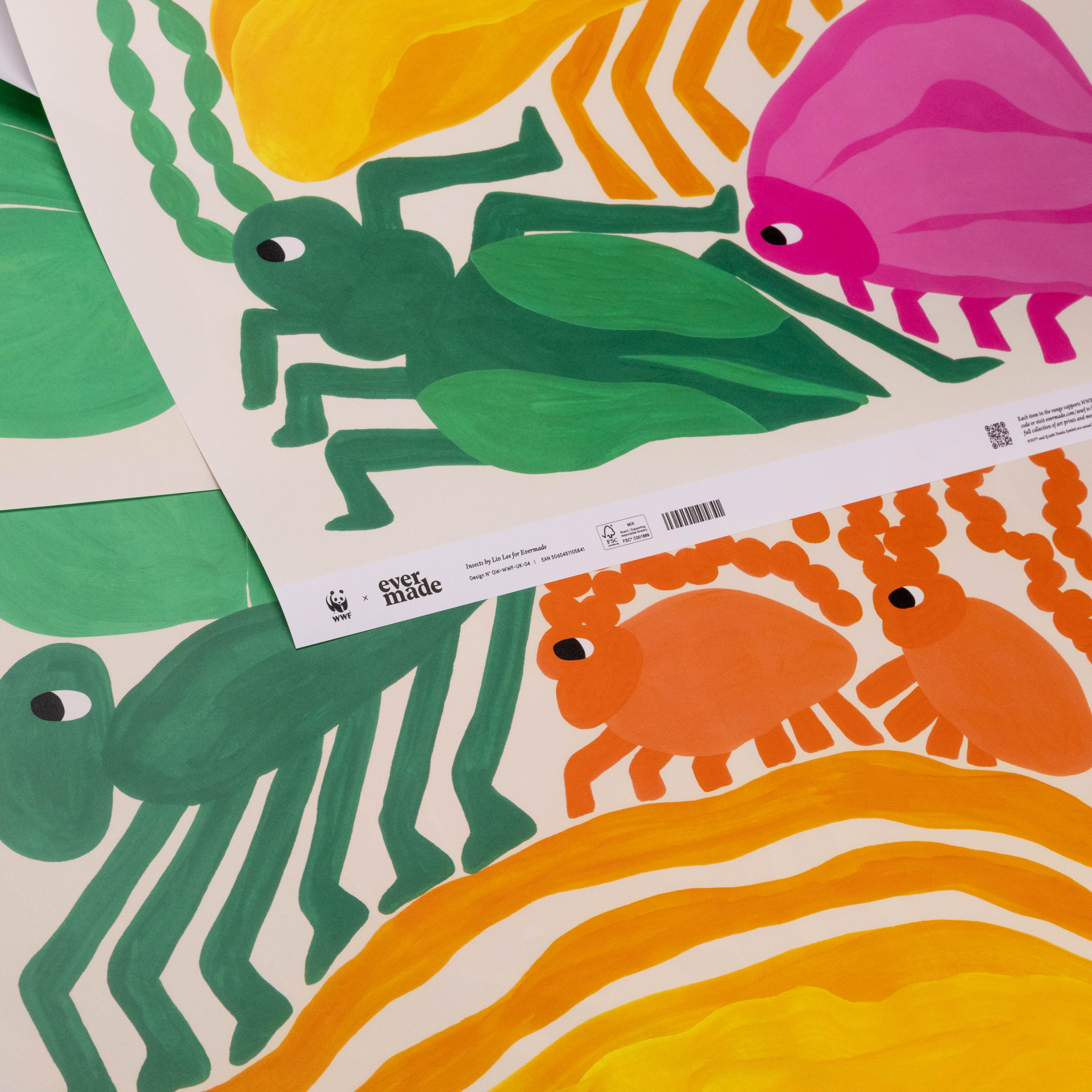 Evermade x Liv Lee - Insects WWF Luxury Gift Wrap (2 Sheets)