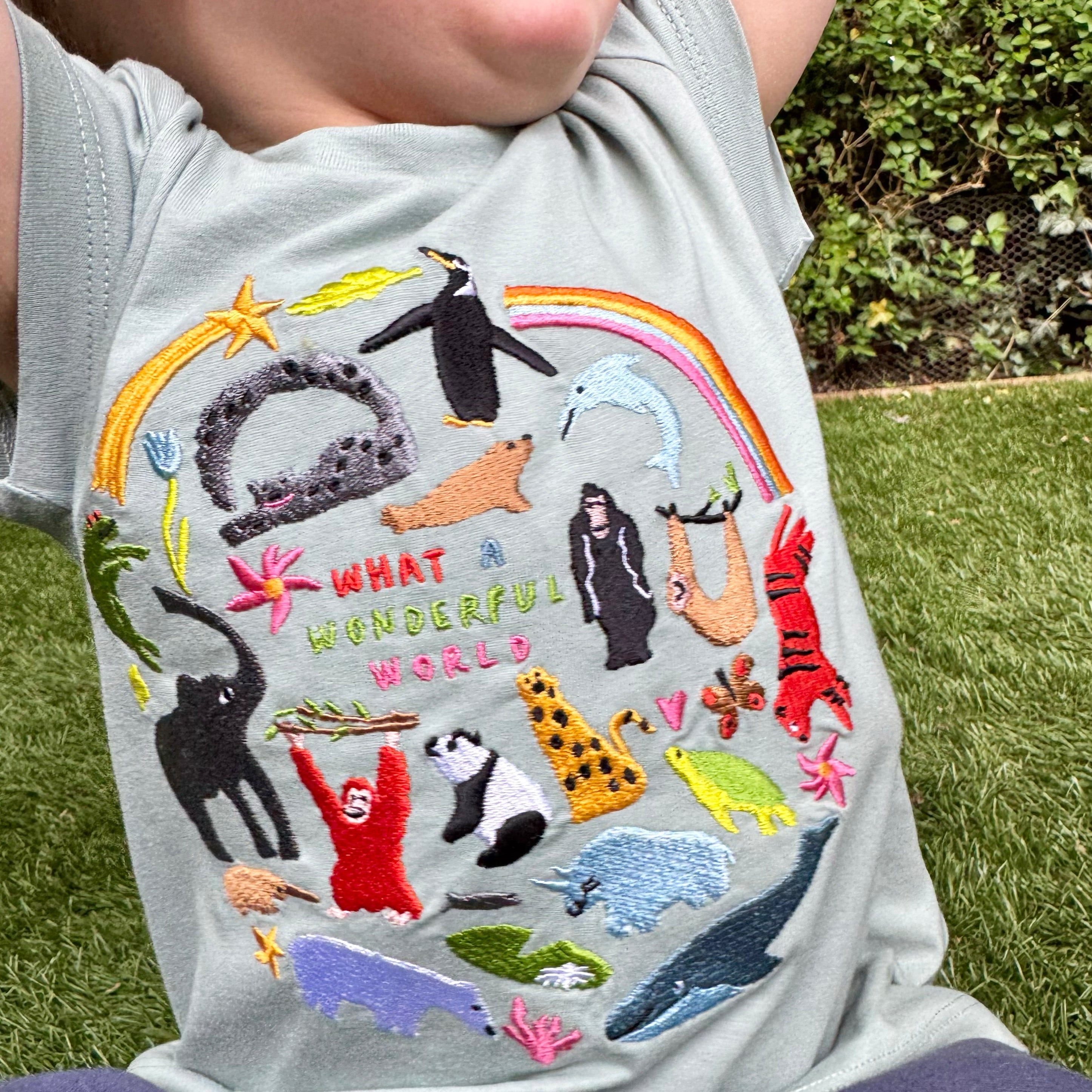 WWF Limited Edition 'What A Wonderful World' Embroidered Kids T-Shirt
