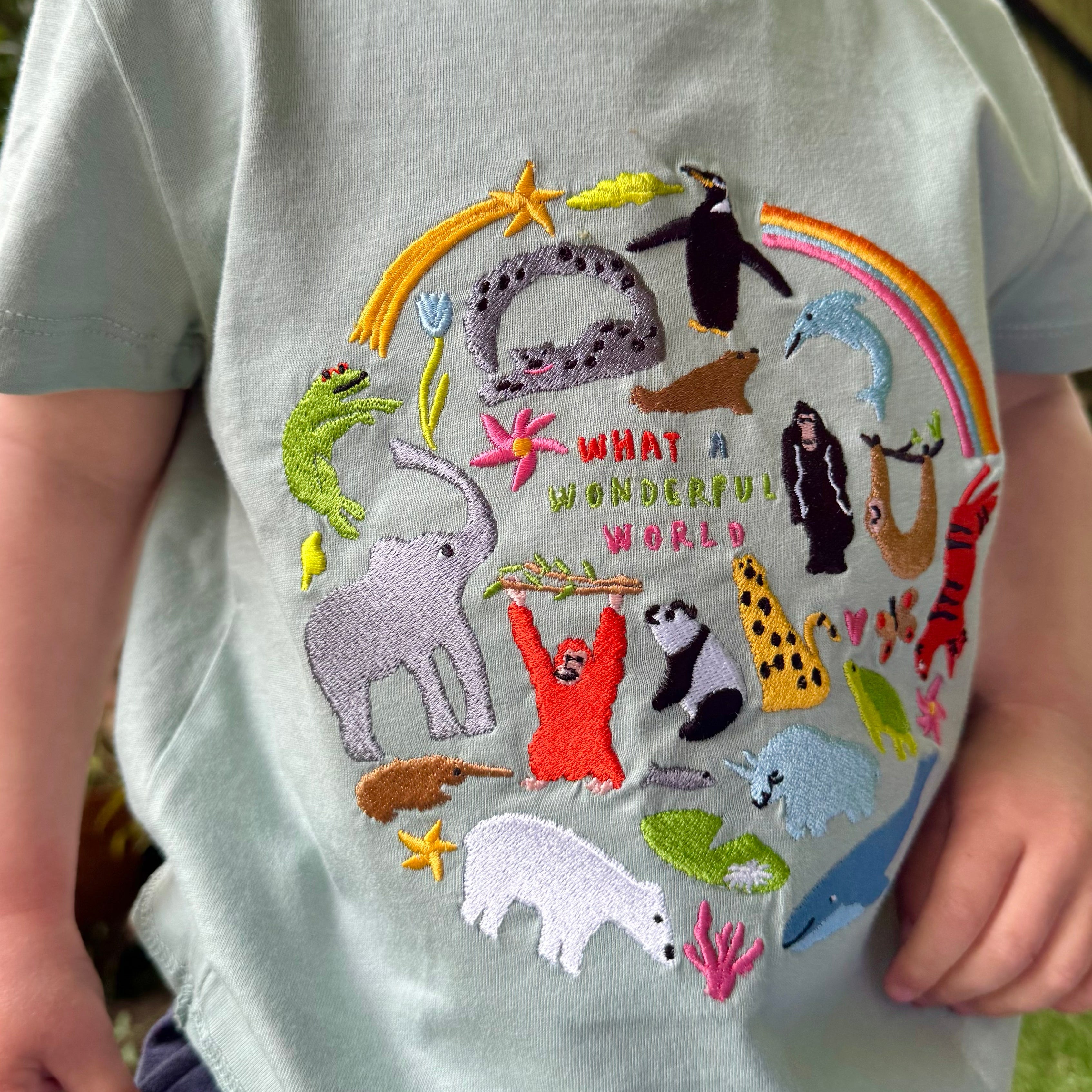 WWF Limited Edition 'What A Wonderful World' Embroidered Kids T-Shirt