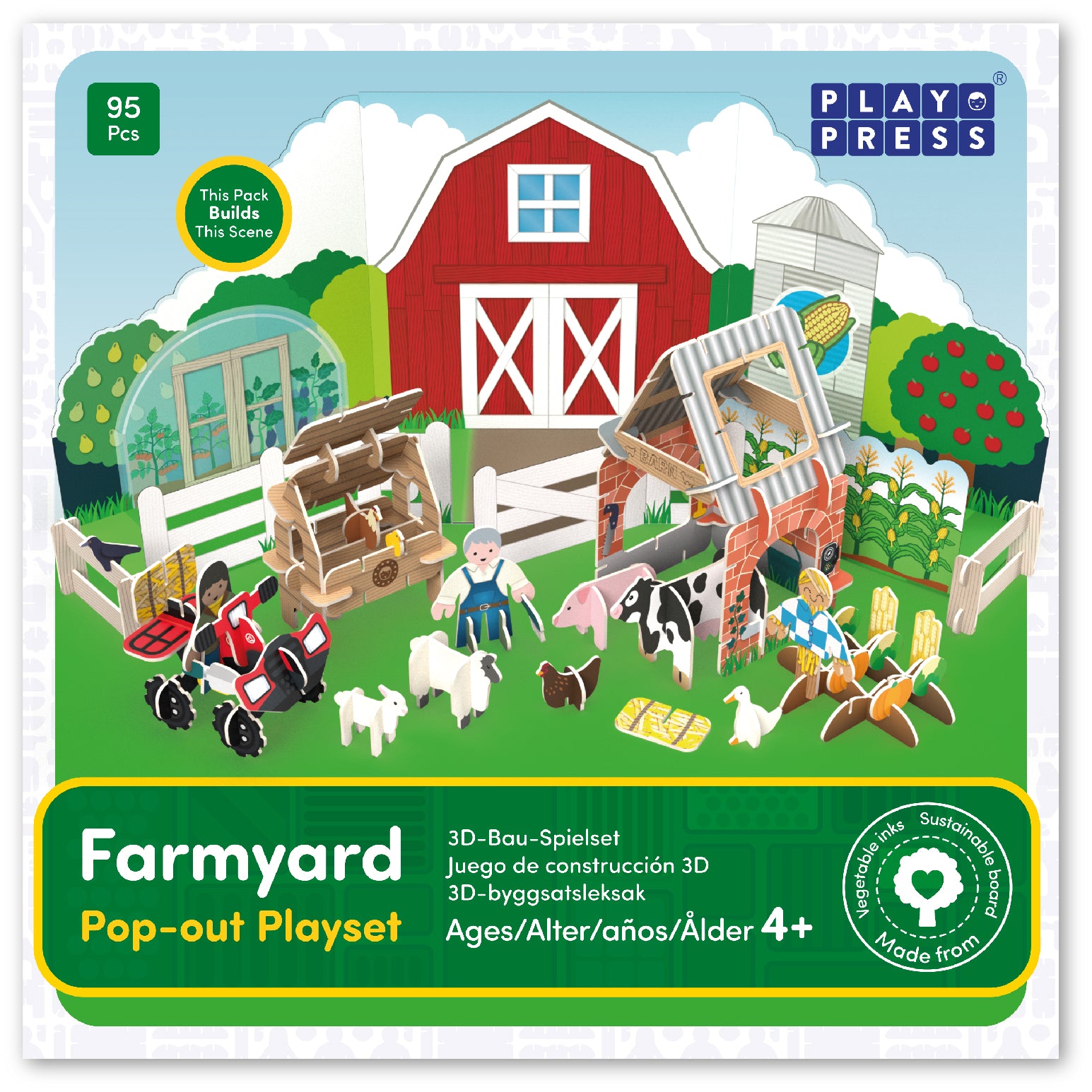 Pop-out & Build Farmyard Play Set