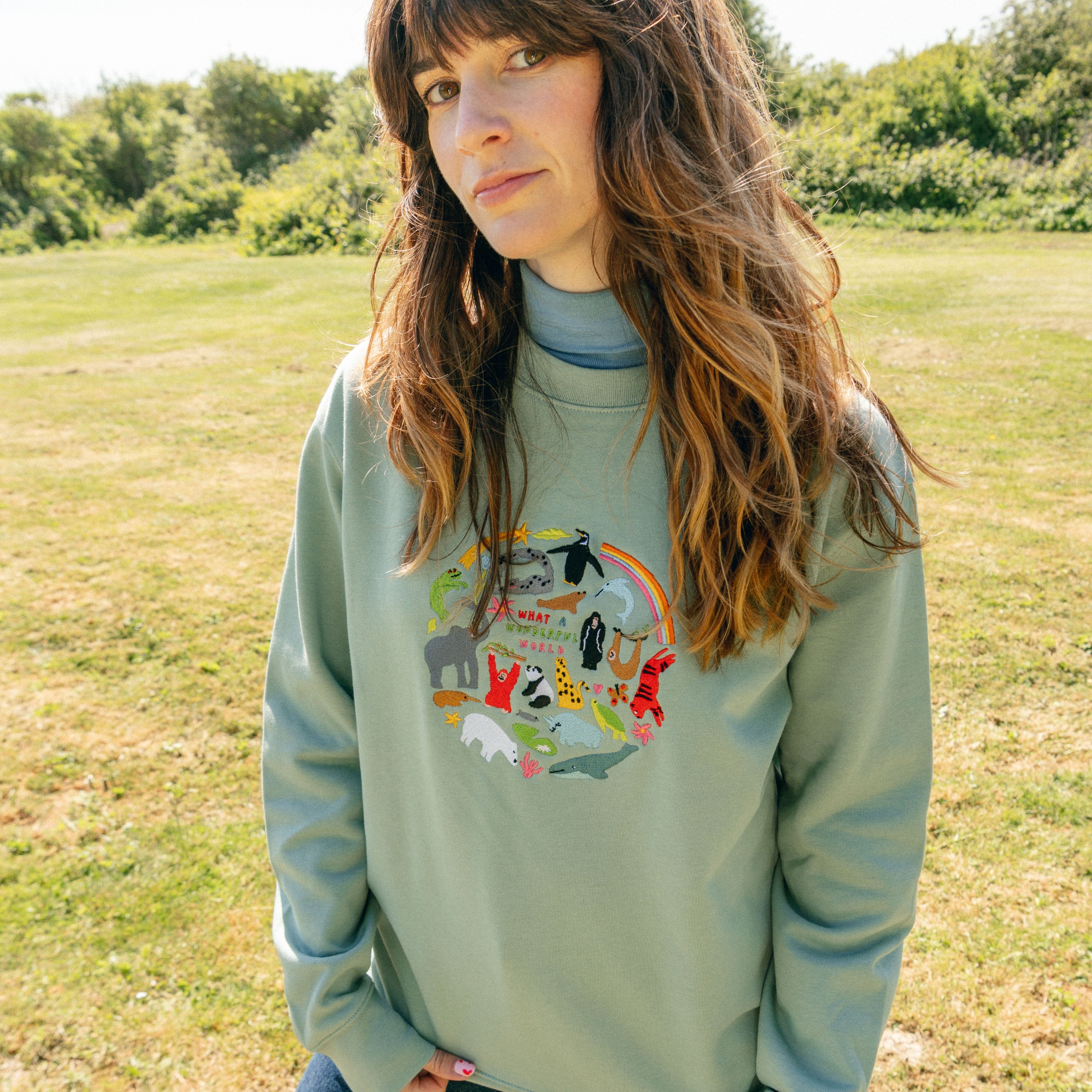 WWF Limited Edition 'What A Wonderful World' Embroidered Adults Sweatshirt