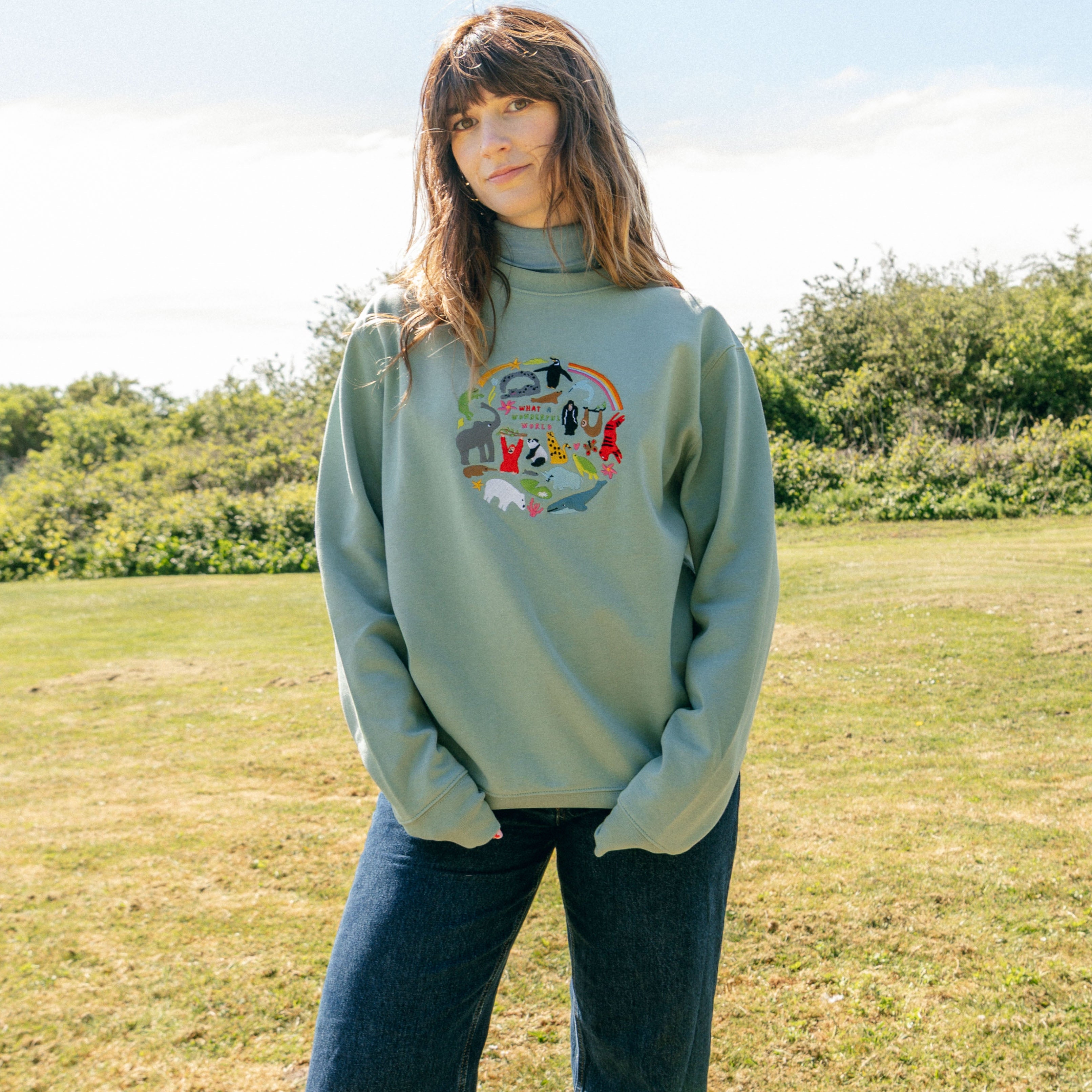 WWF Limited Edition 'What A Wonderful World' Embroidered Adults Sweatshirt