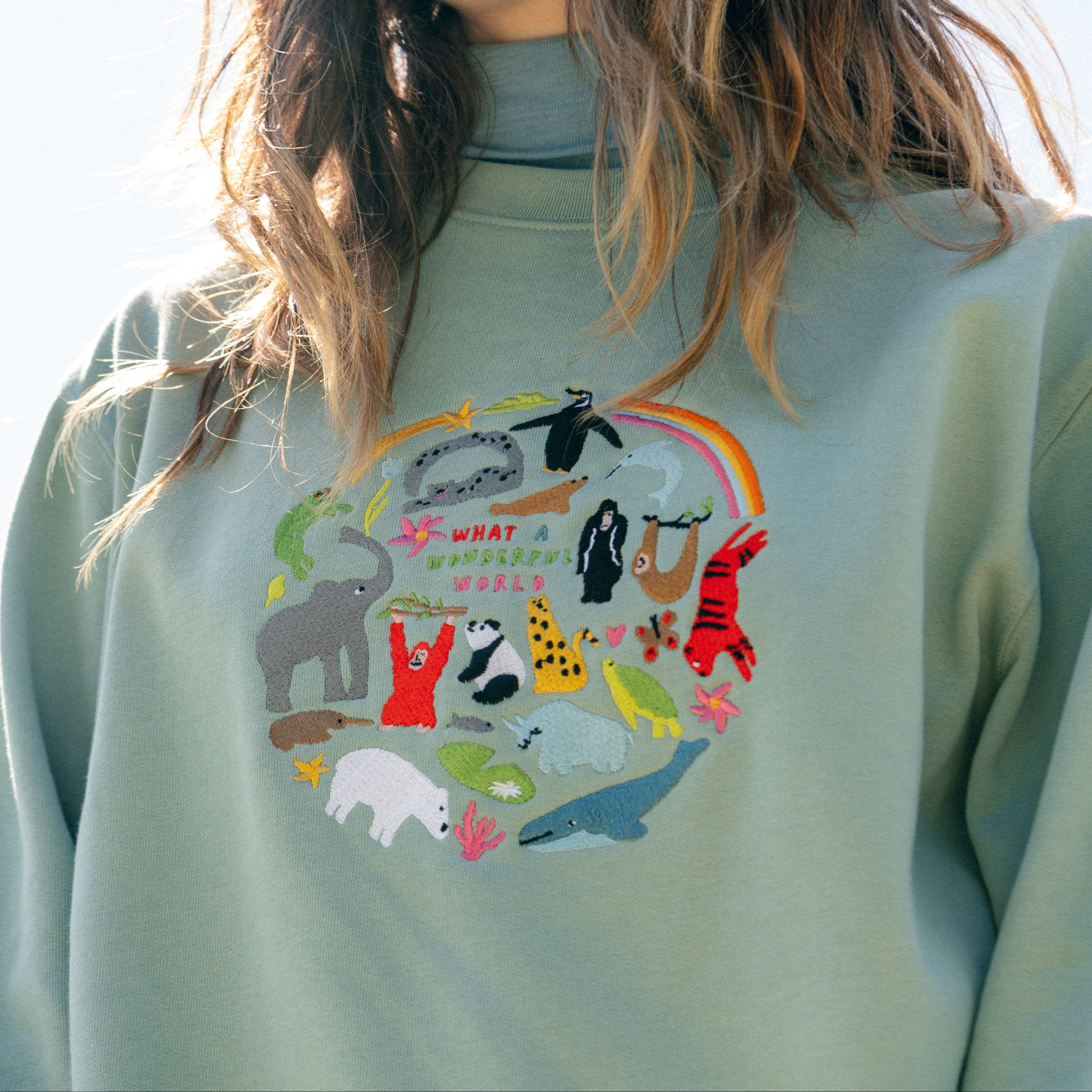 WWF Limited Edition 'What A Wonderful World' Embroidered Adults Sweatshirt
