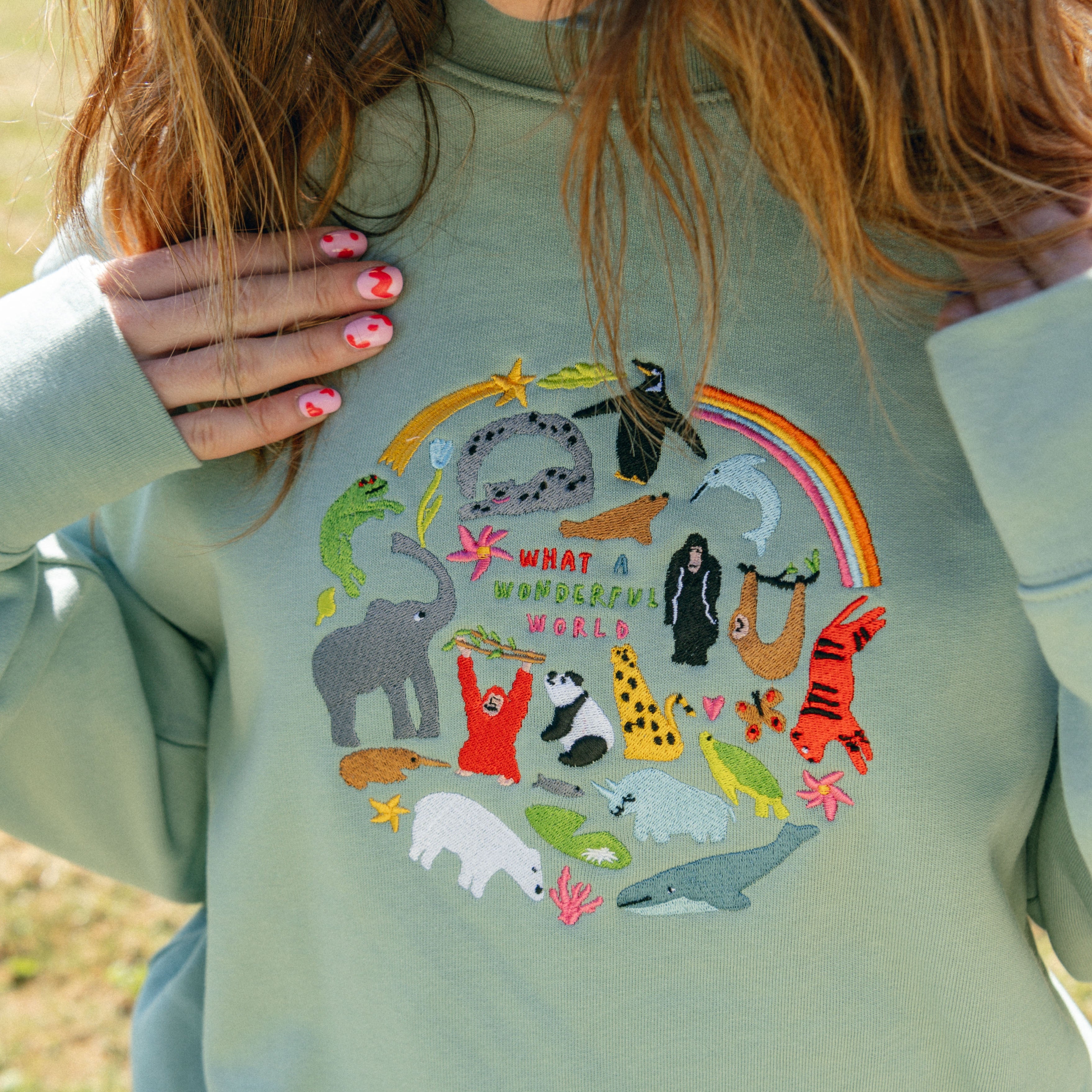 WWF Limited Edition 'What A Wonderful World' Embroidered Adults Sweatshirt