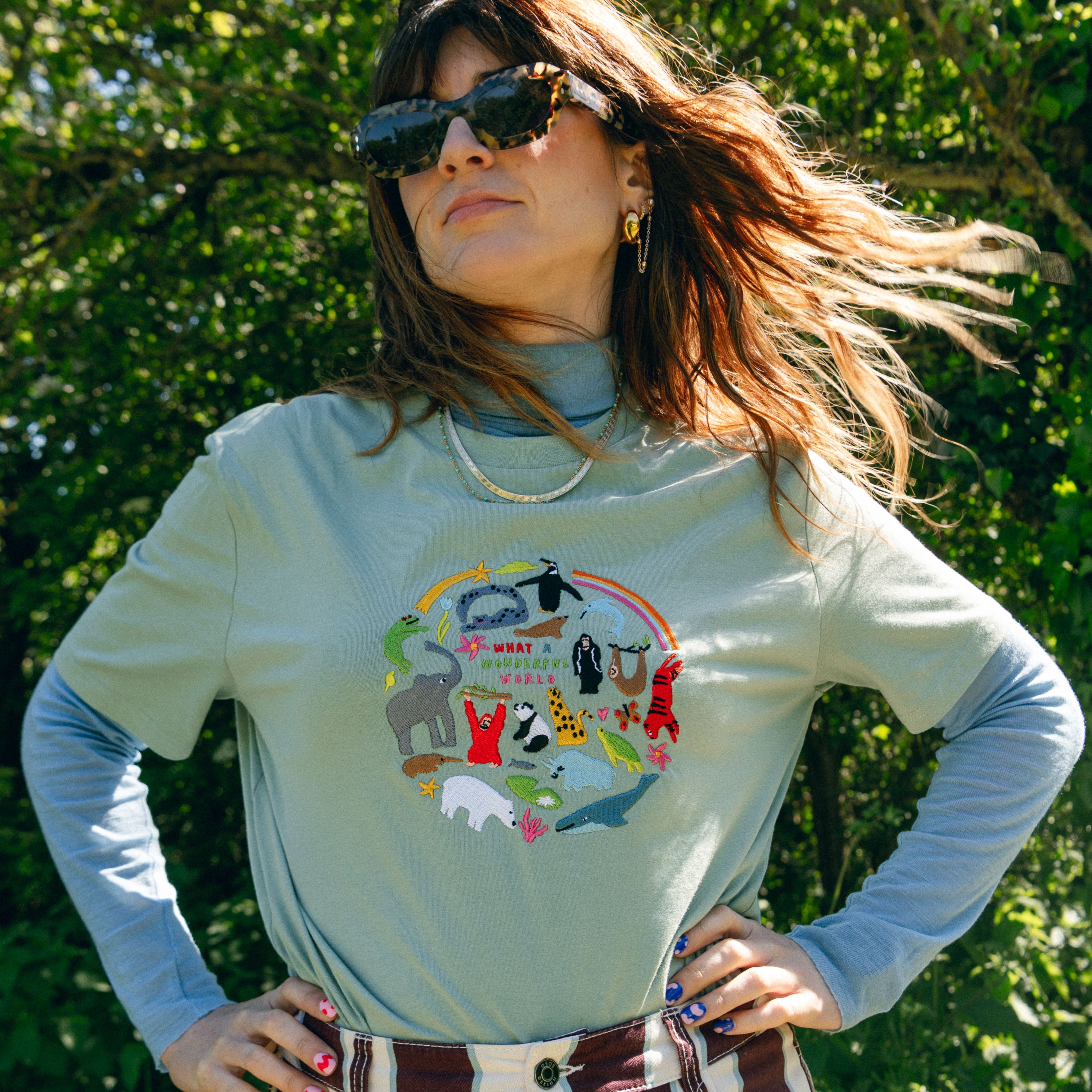 WWF Limited Edition 'What A Wonderful World' Embroidered Adults T-Shirt