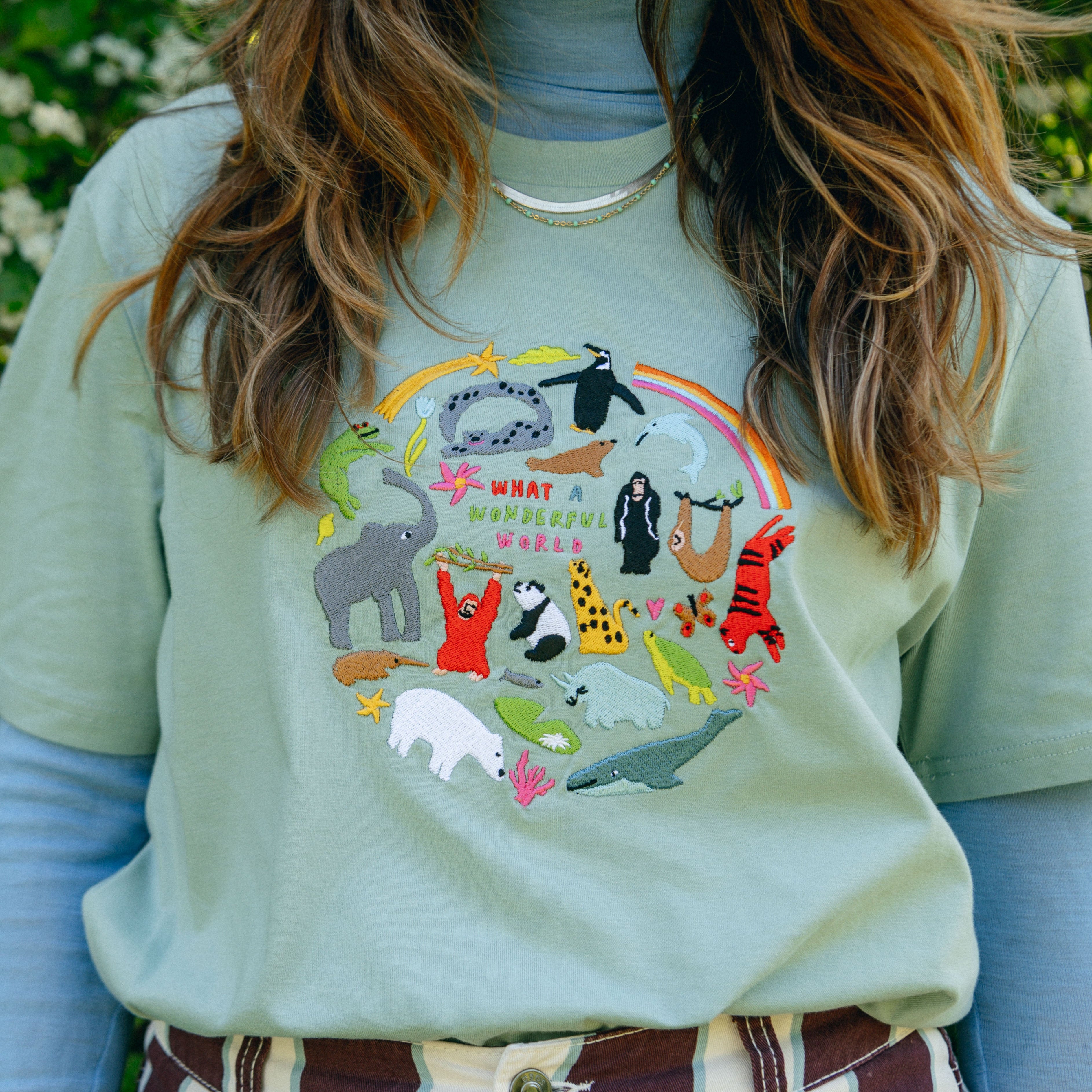 WWF Limited Edition 'What A Wonderful World' Embroidered Adults T-Shirt