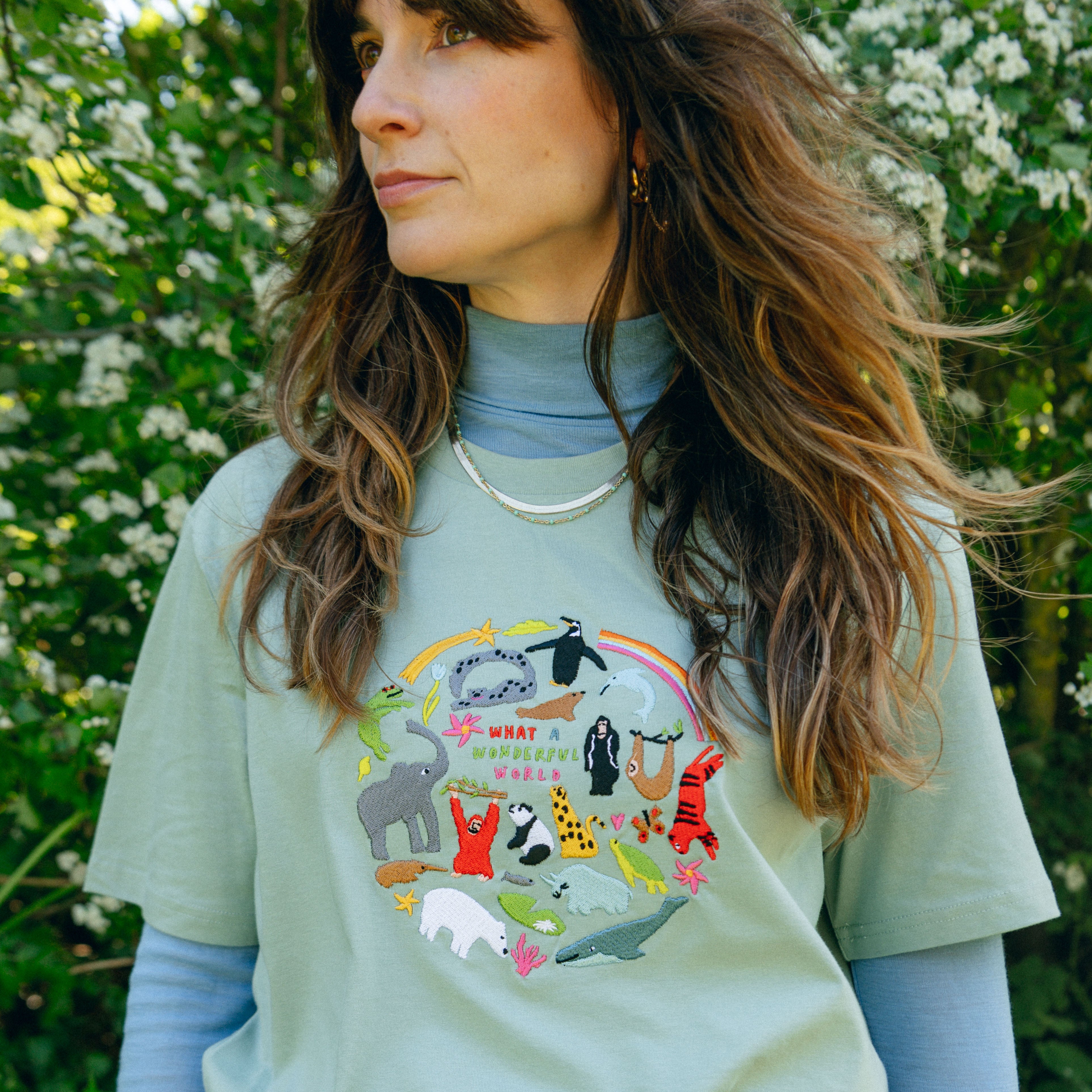 WWF Limited Edition 'What A Wonderful World' Embroidered Adults T-Shirt