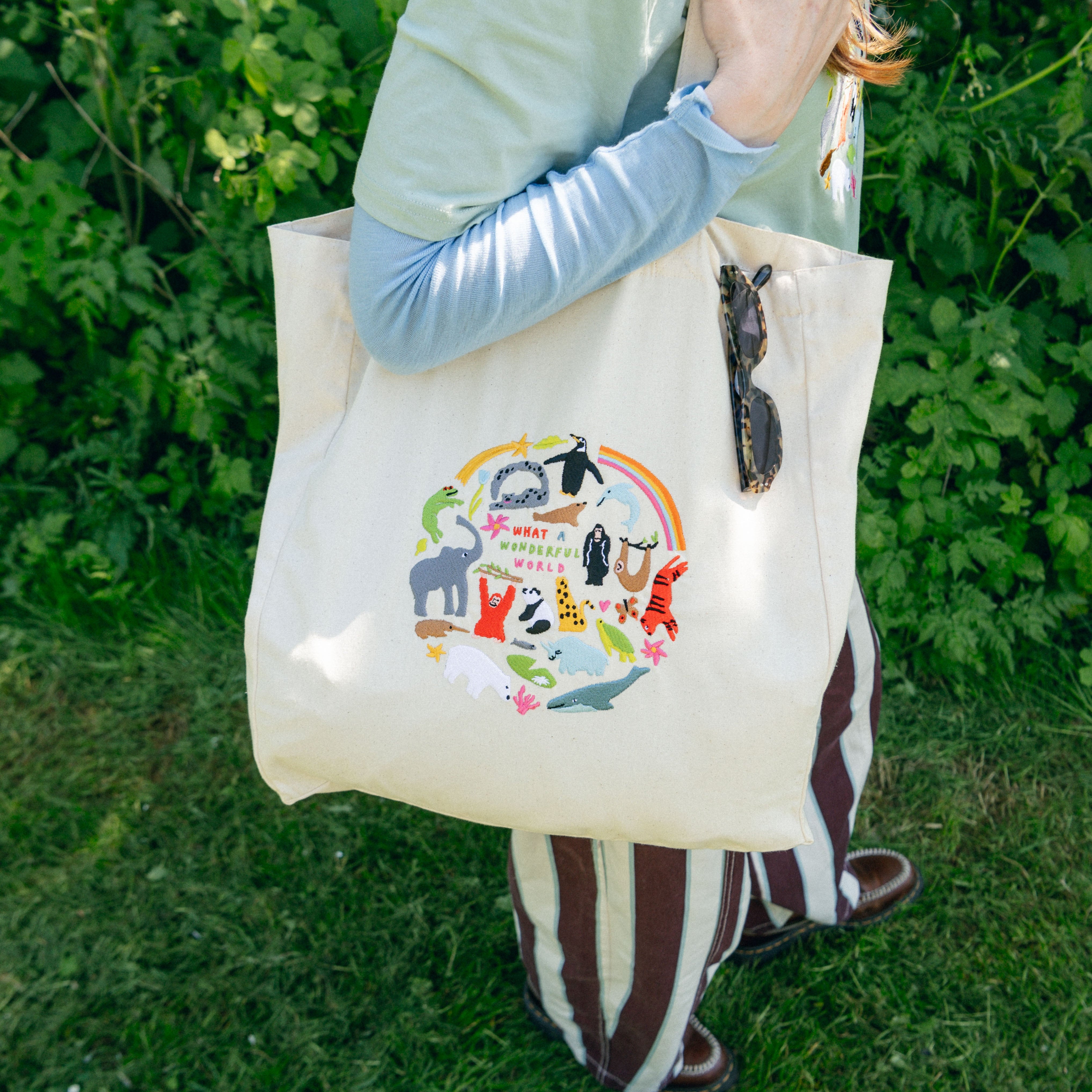 WWF Limited Edition 'What A Wonderful World' Embroidered Tote Bag