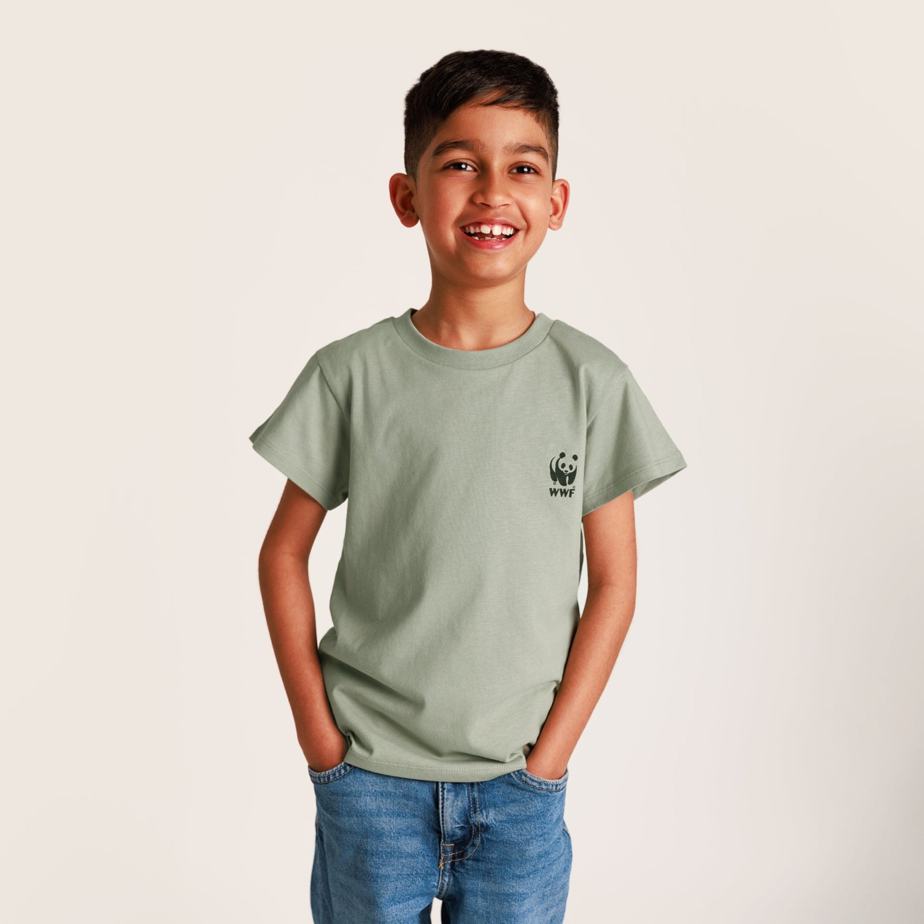 PANGAIA Kids T-shirt - Moss Green