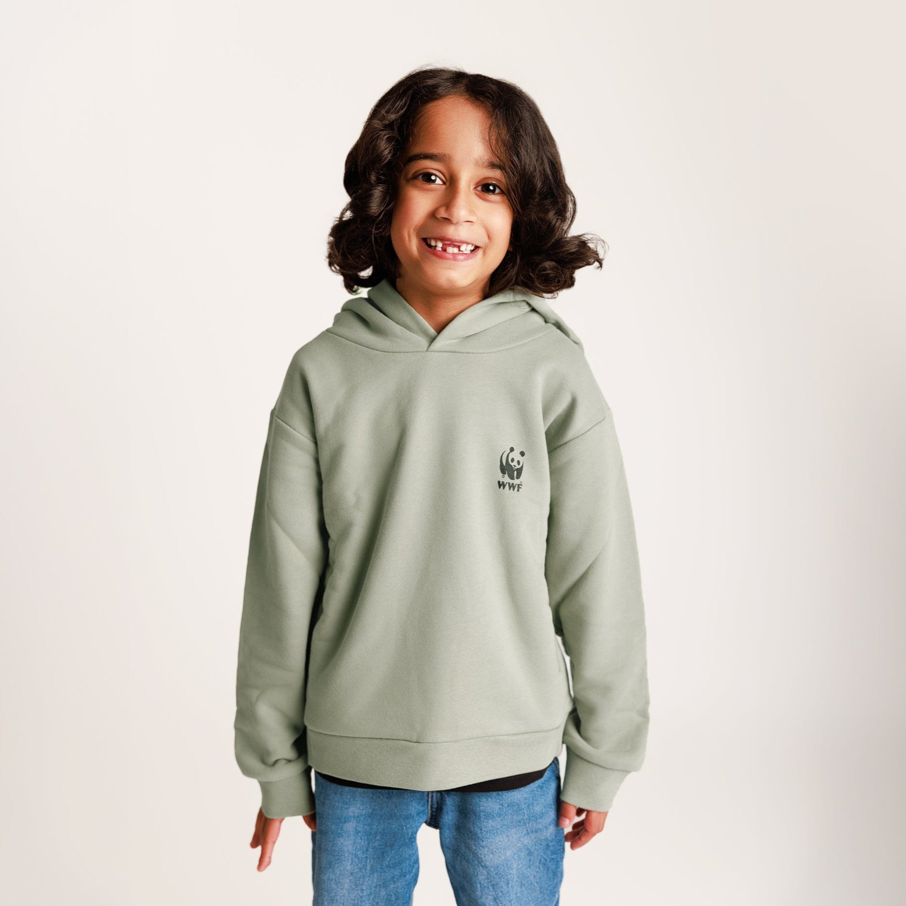 PANGAIA Kids Hoodie - Moss Green