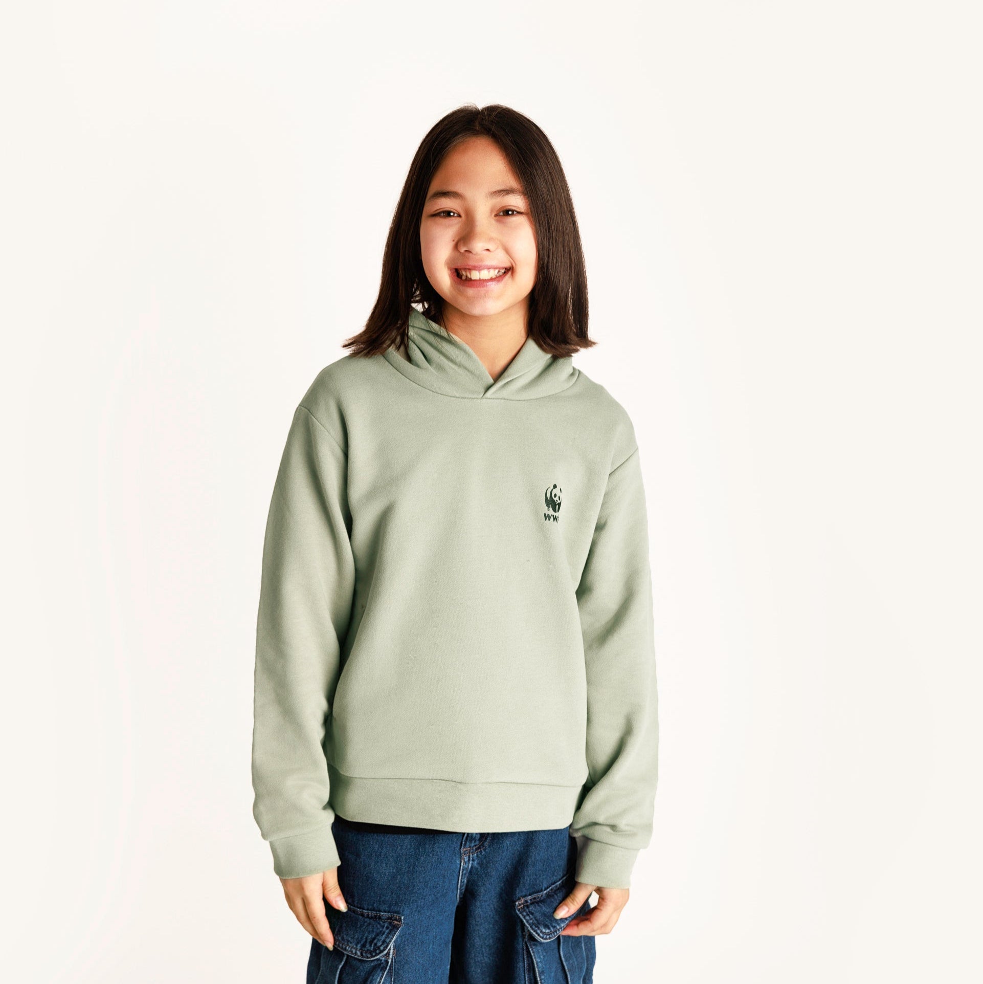 PANGAIA Kids Hoodie - Moss Green