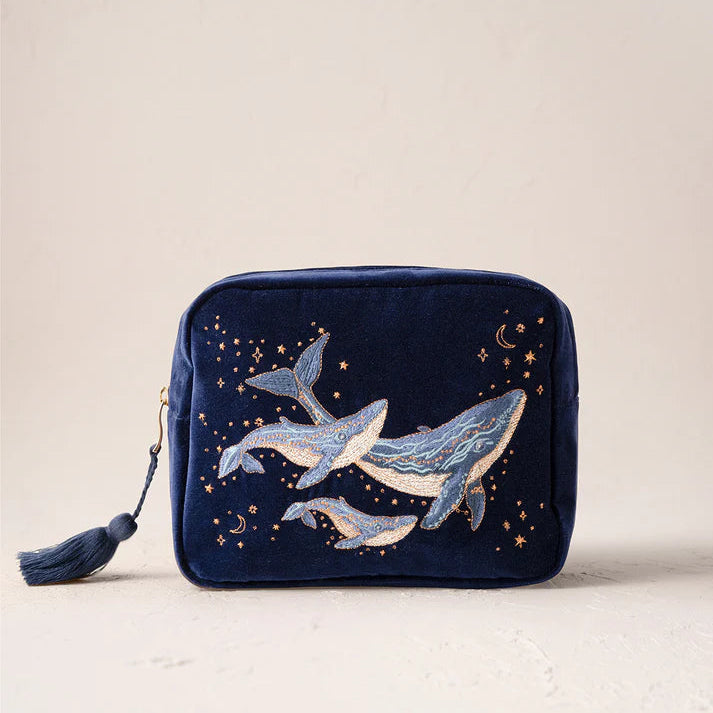 Mystical Whale Wash Bag - Navy