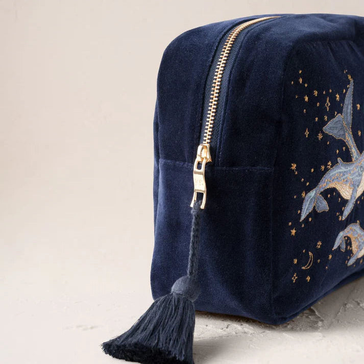 Mystical Whale Wash Bag - Navy