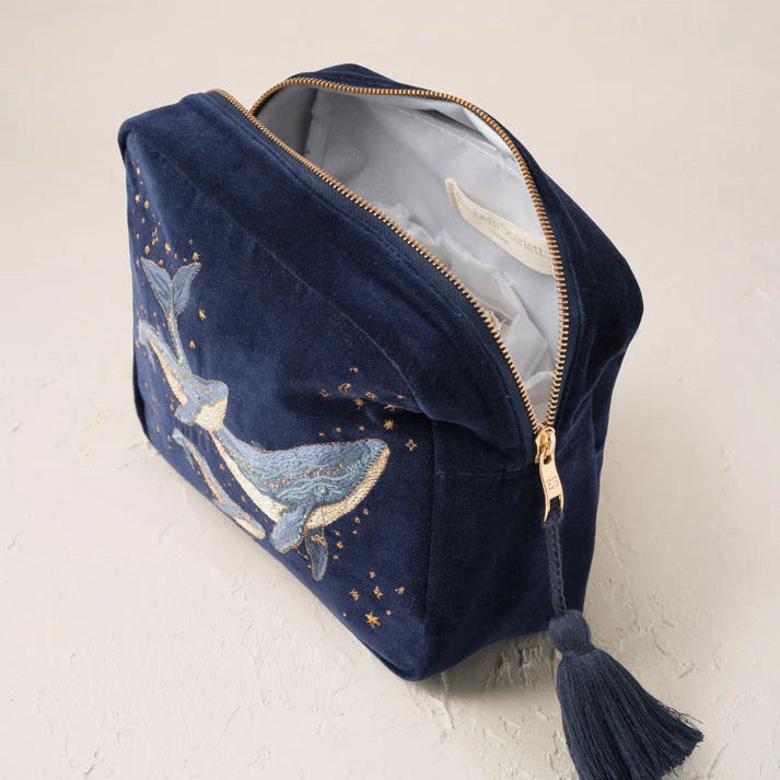 Mystical Whale Wash Bag - Navy