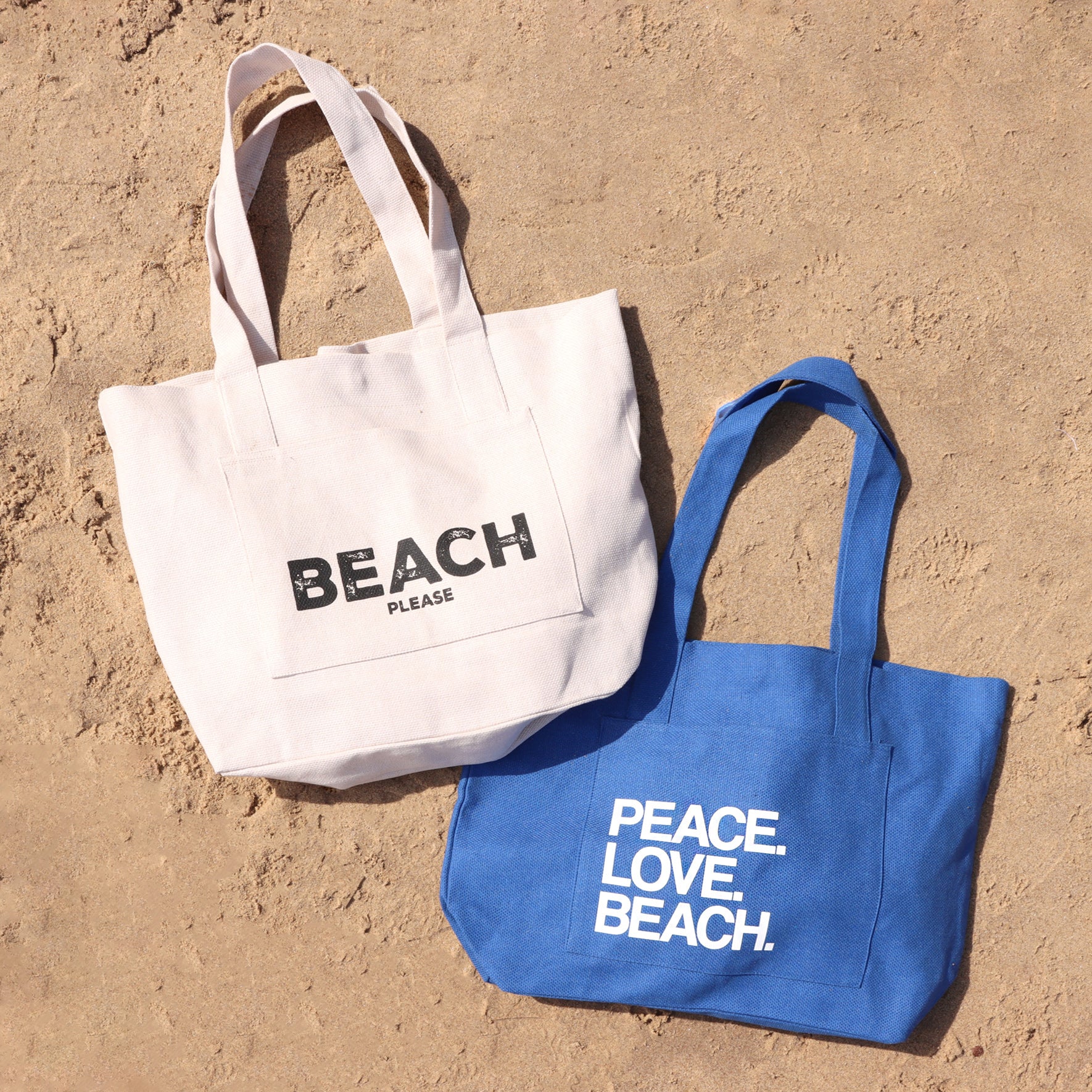 Cotton Beach Bag - Blue