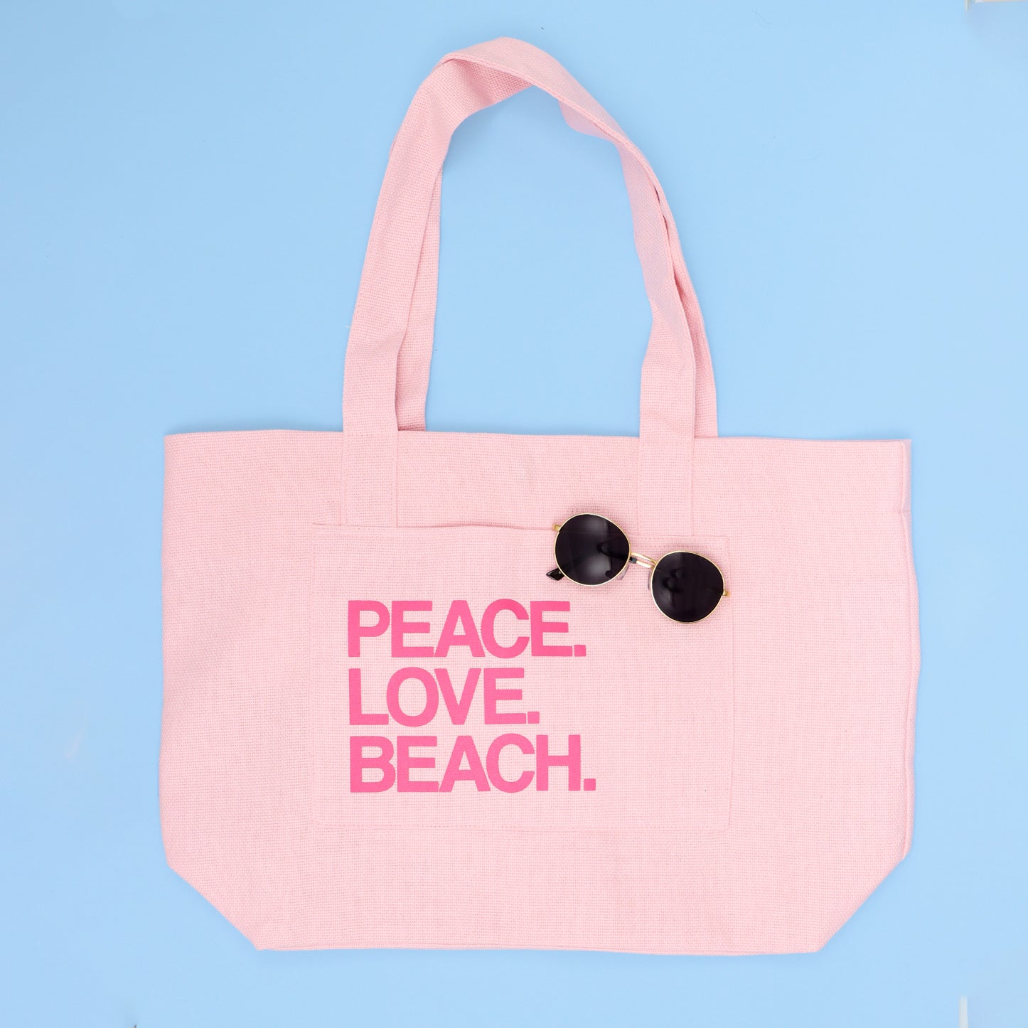 Cotton Beach Bag - Pink