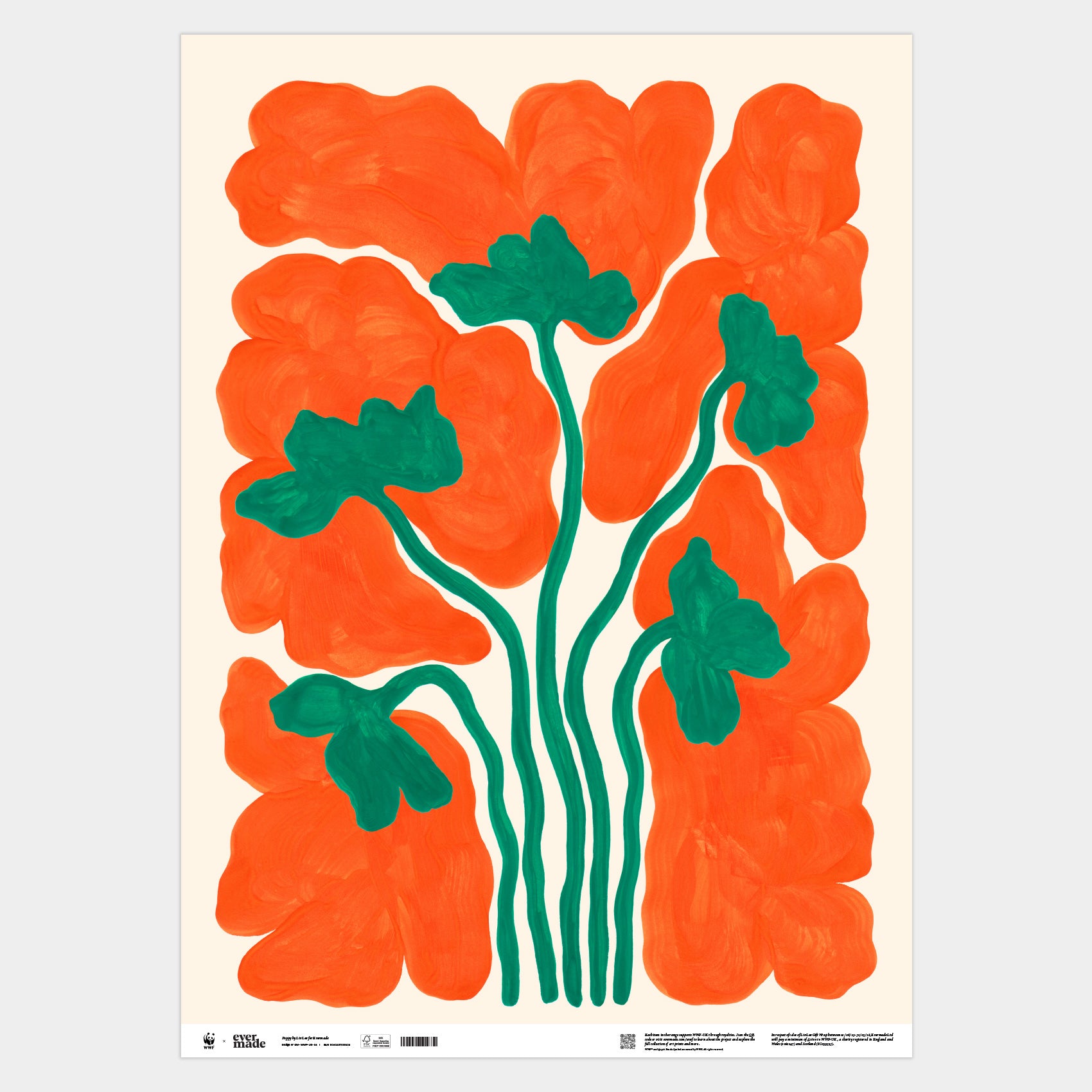 Evermade x Liv Lee - Poppy WWF Luxury Gift Wrap (2 Sheets)