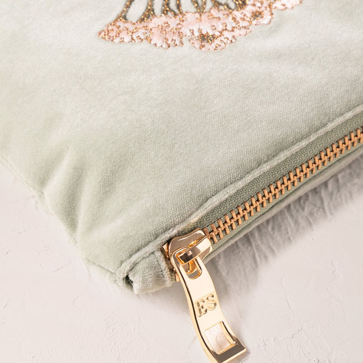 Pressed Flowers Mini Pouch - Sage