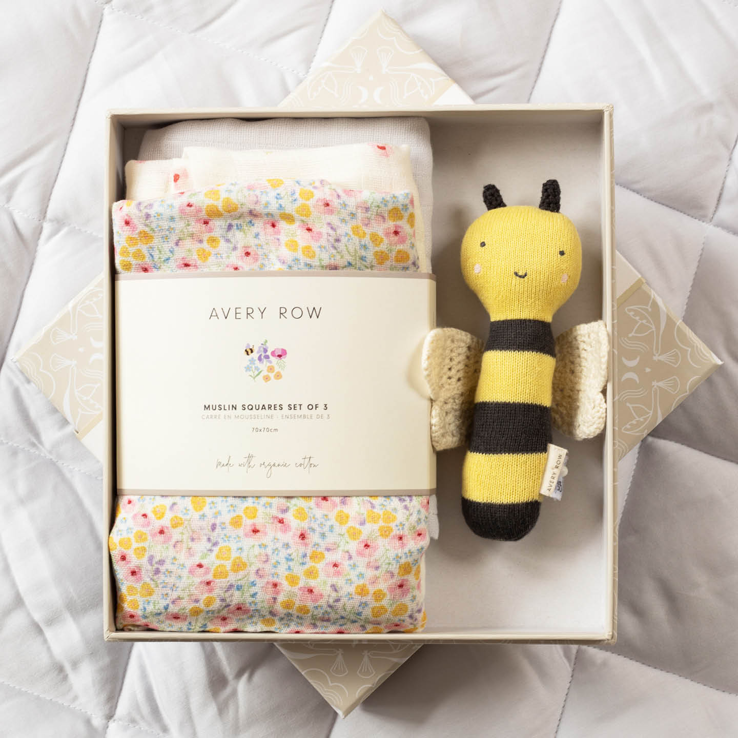 Rattle & Care New Baby Gift Set - Wildflower Garden