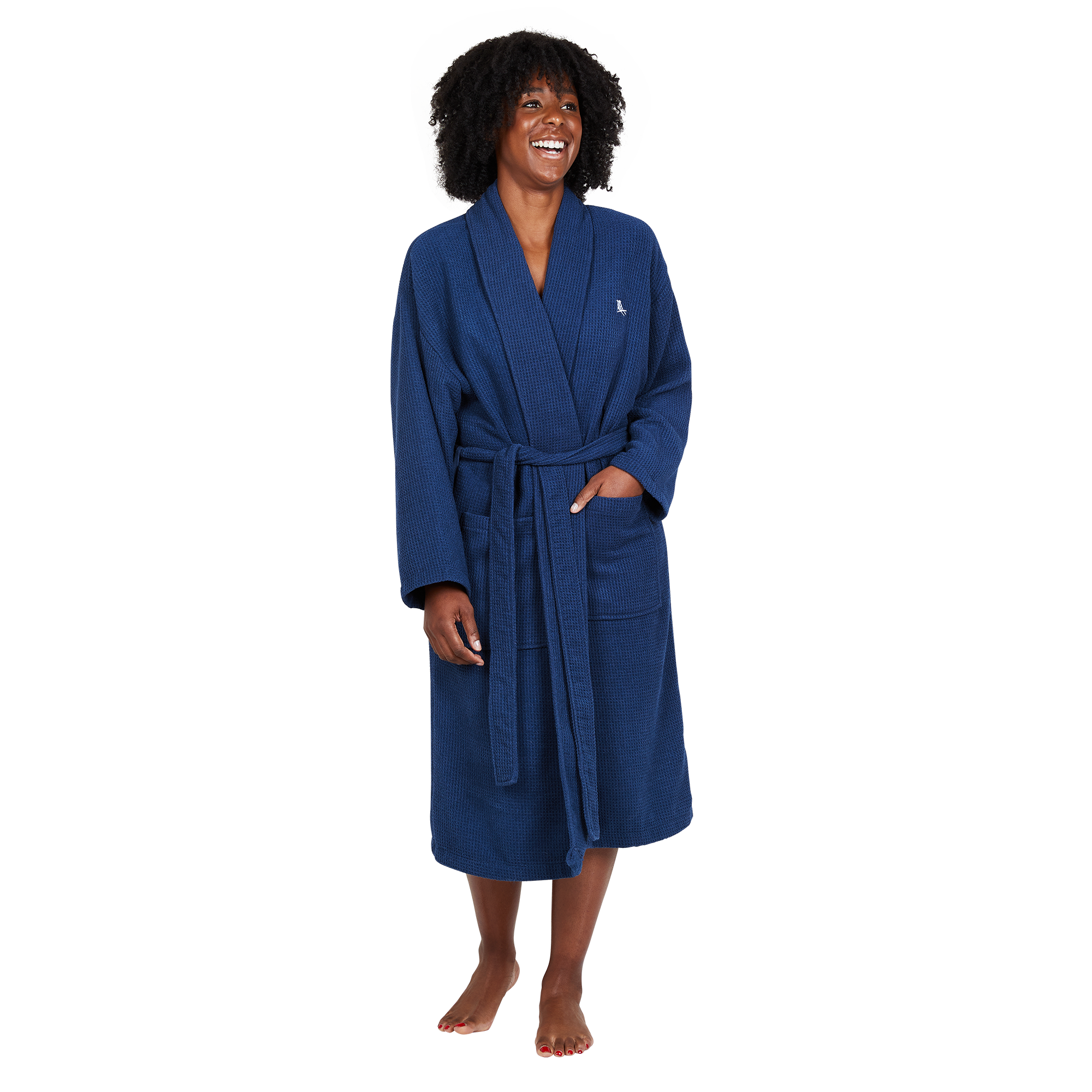 Bath Robe Set - Nautical Navy