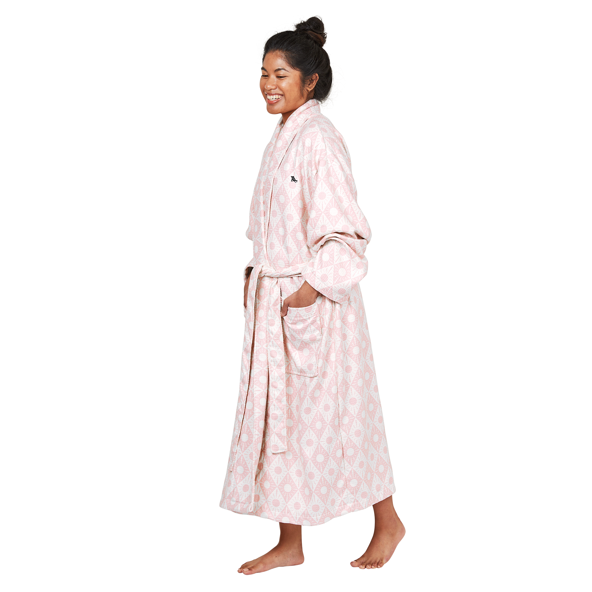 Bath Robe Set - Diamond Pink