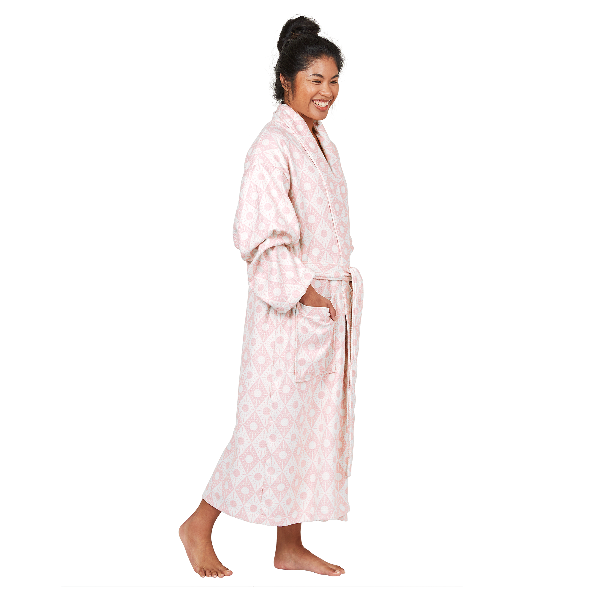 Bath Robe Set - Diamond Pink