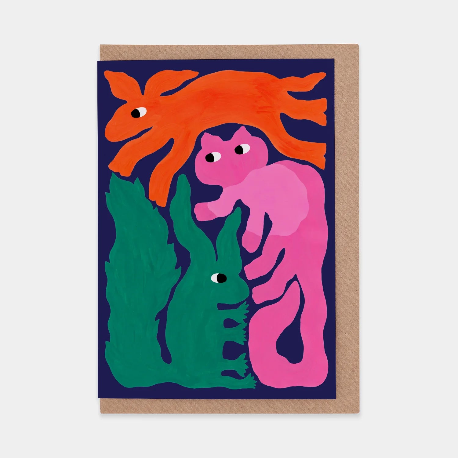 Evermade x Liv Lee - Rabbit, Squirrel, Marten WWF Greetings Card