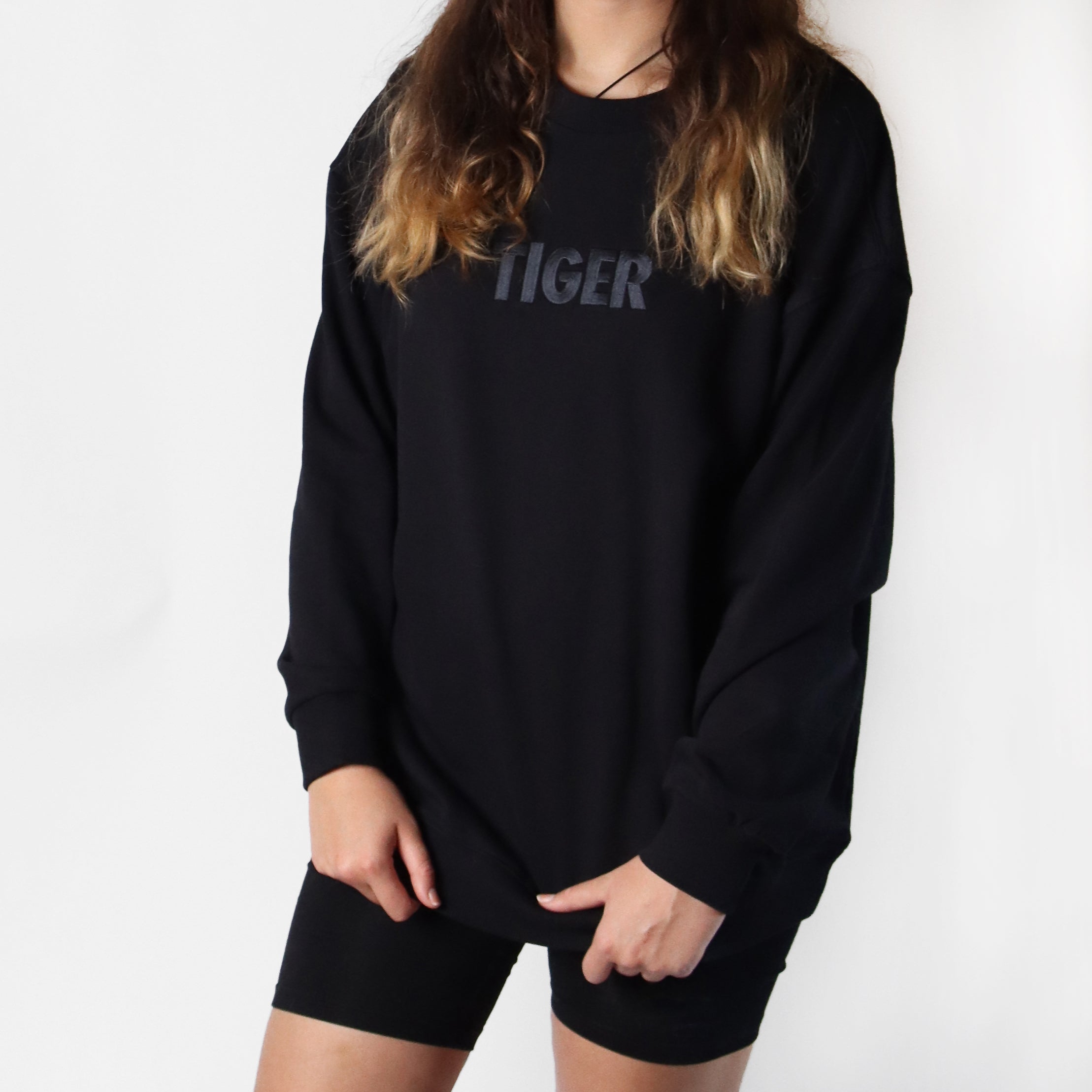 Critically Endangered Unisex Tiger Sweatshirt - Charcoal