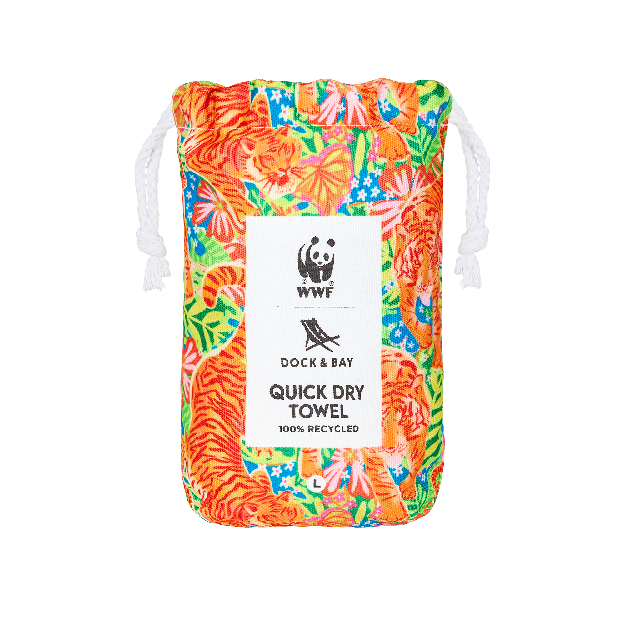 Exclusive WWF x Dock & Bay Quick Dry Beach Towel - Jungle Roar