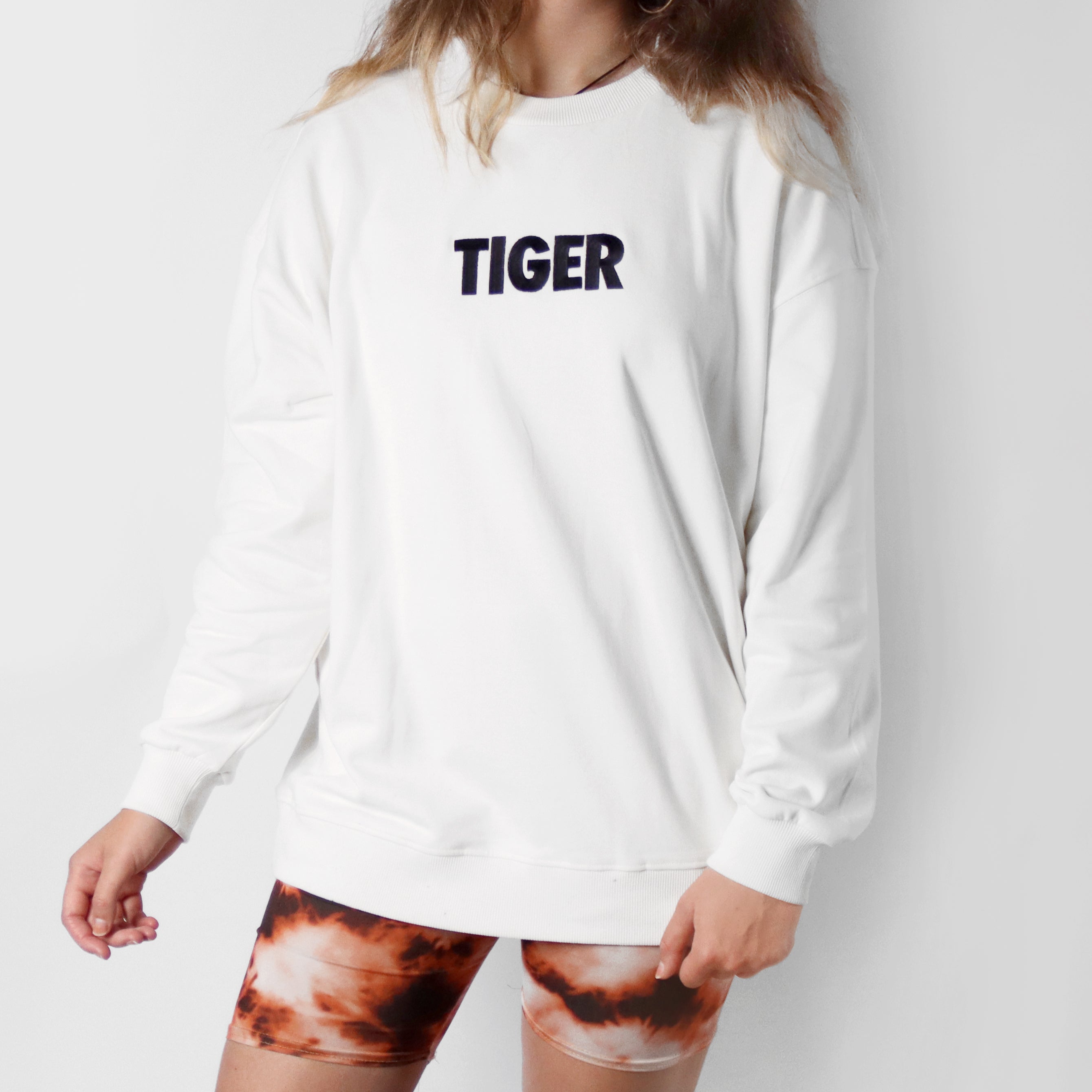 Critically Endangered Unisex Tiger Sweatshirt - Oat