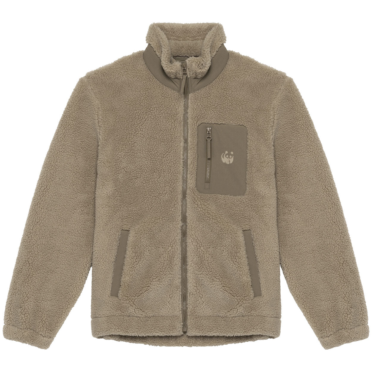 Recycled Unisex Sherpa Jacket - Sand