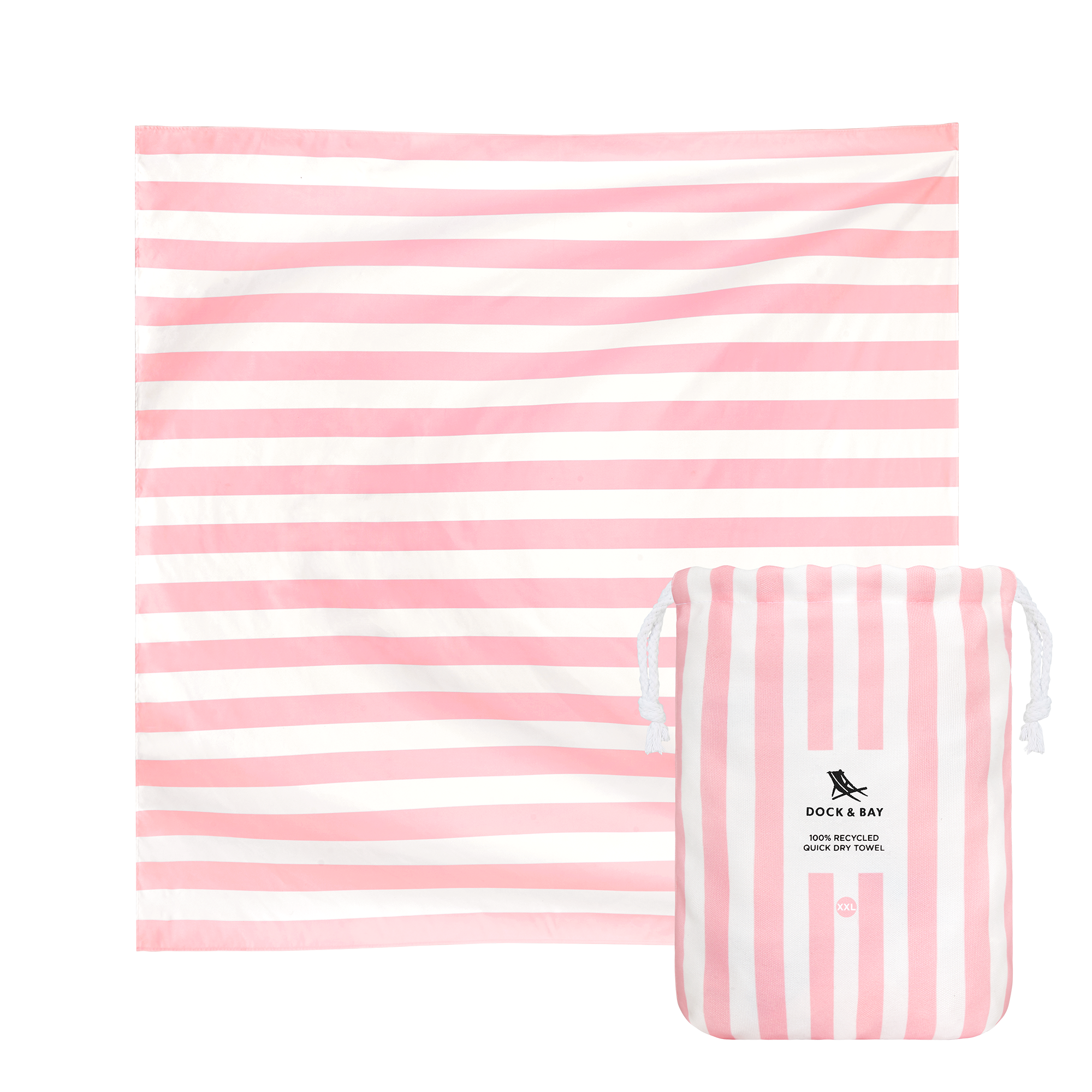 Dock & Bay Quick Dry Beach Towel - Malibu Pink