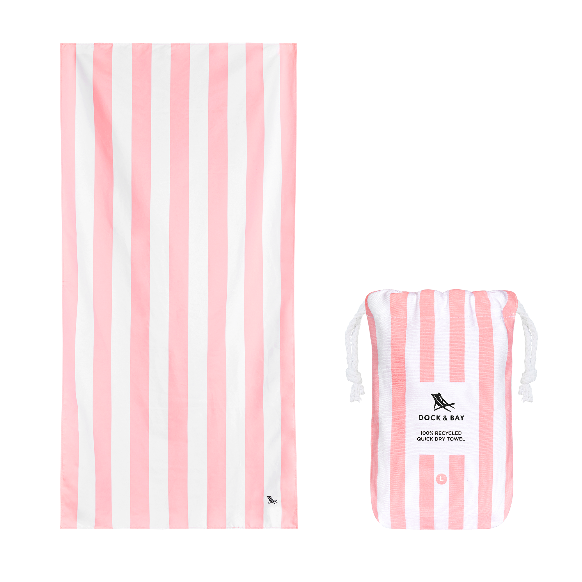 Dock & Bay Quick Dry Beach Towel - Malibu Pink