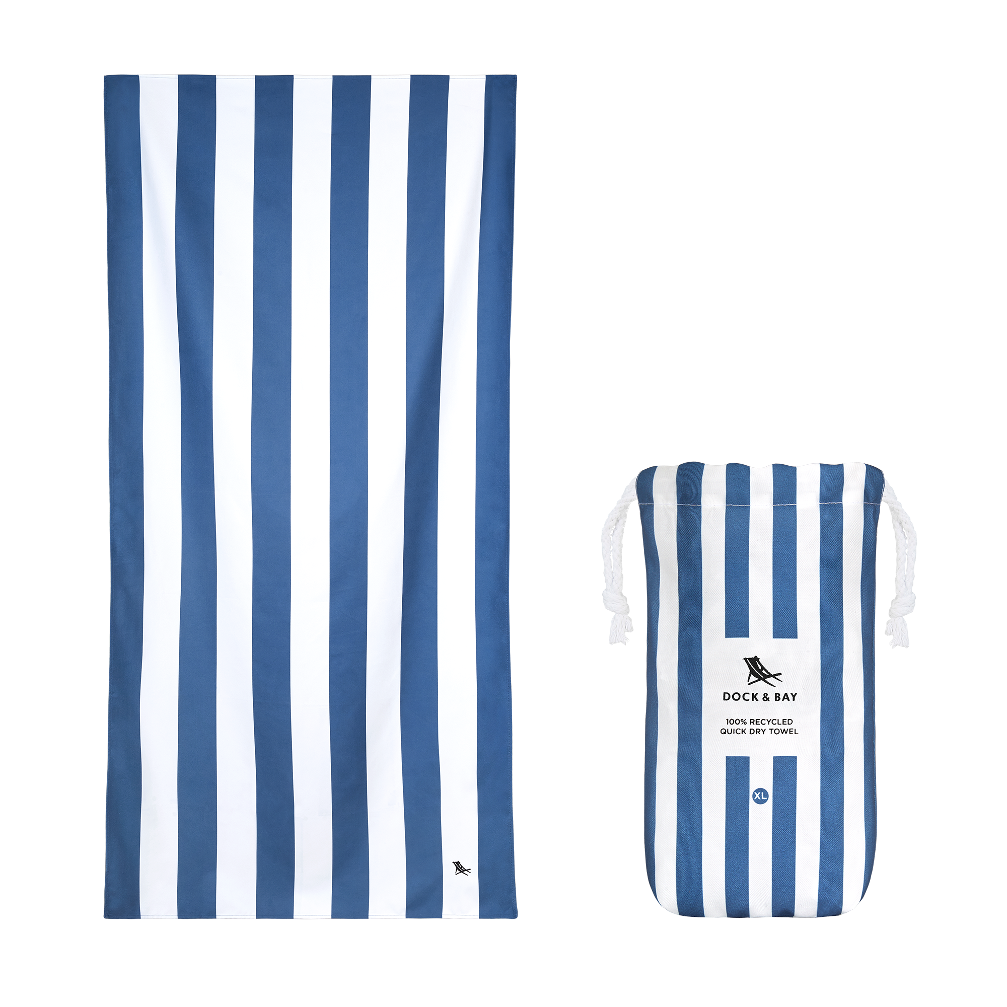 Dock & Bay Quick Dry Beach Towel - Whitsunday Blue